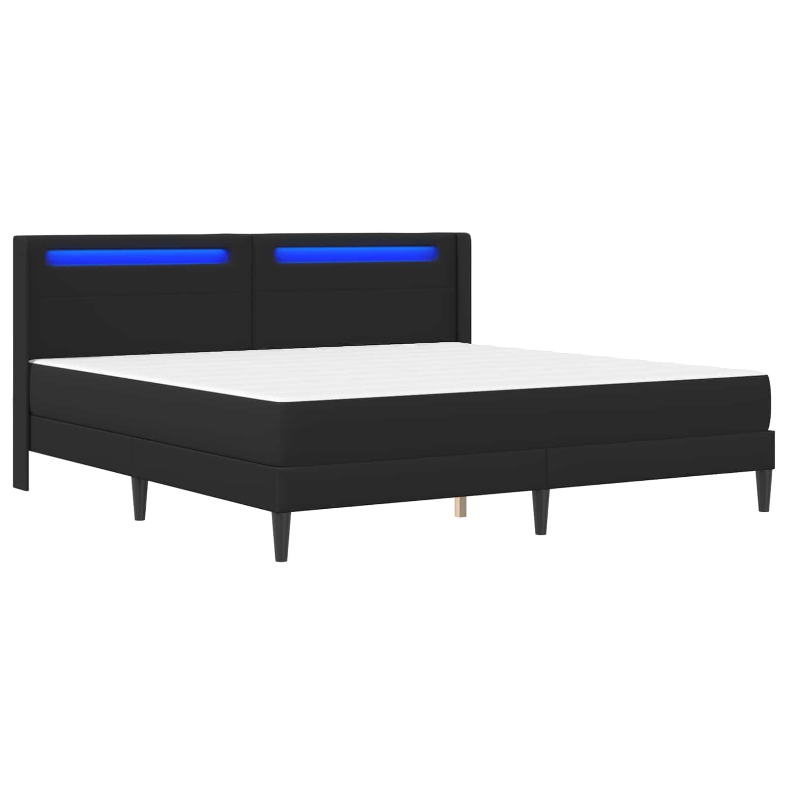 Okvir kreveta s madracem Crna 180 x 200 cm Umjetna koža
