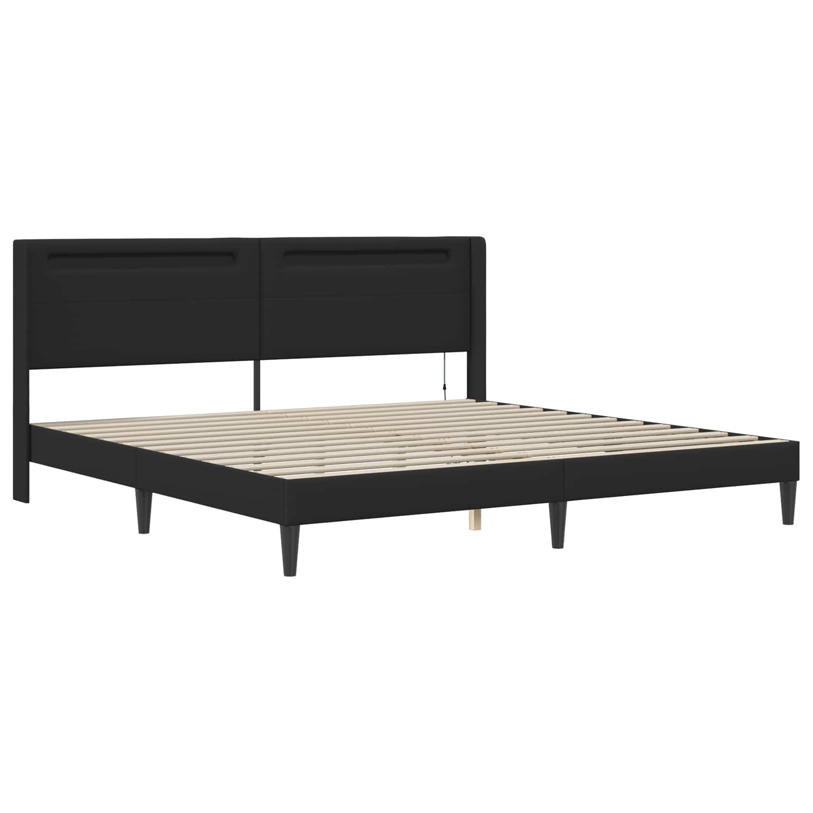 Okvir kreveta s madracem Crna 180 x 200 cm Umjetna koža