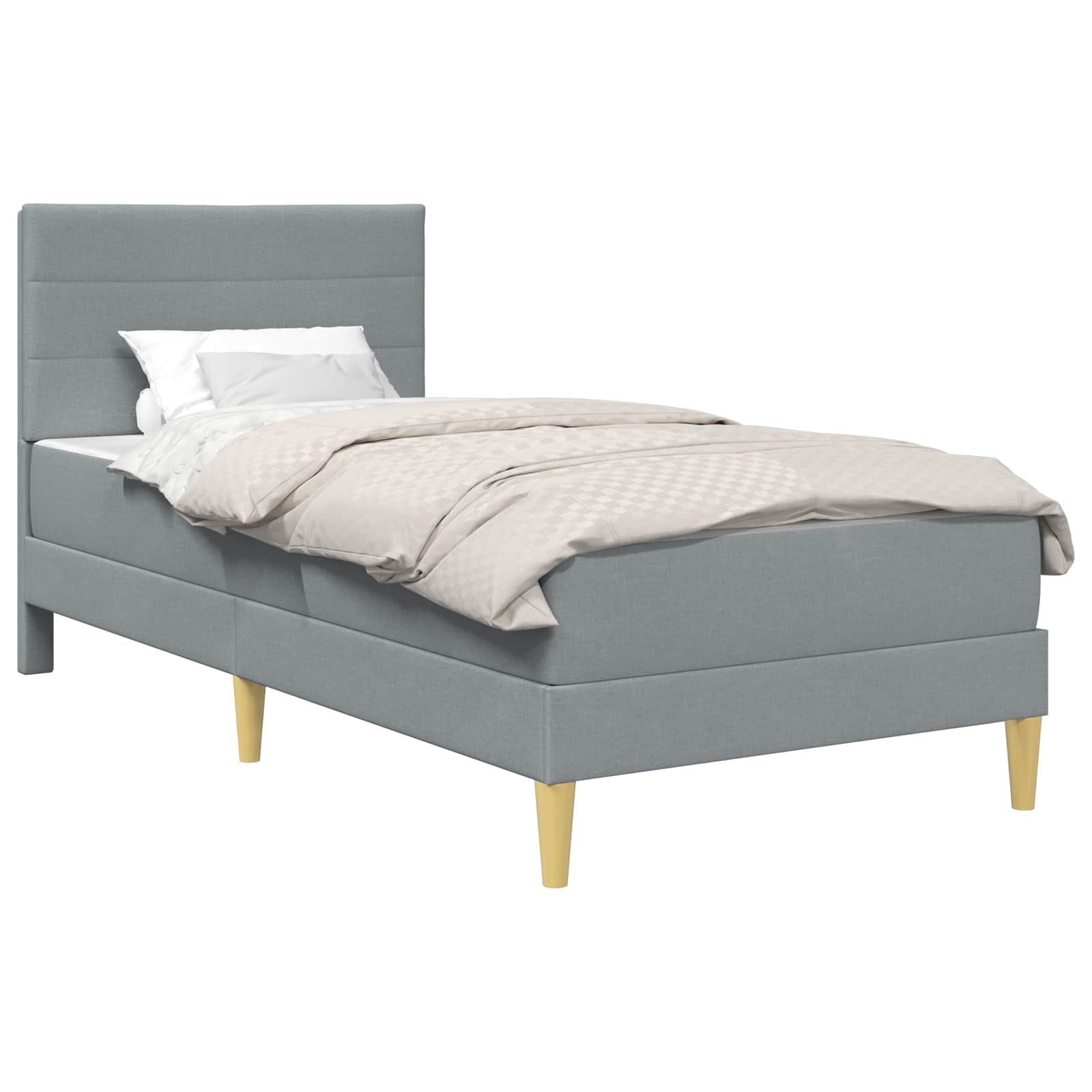 Krevetna konstrukcija Svijetlo siva 80 x 200 cm Poliester