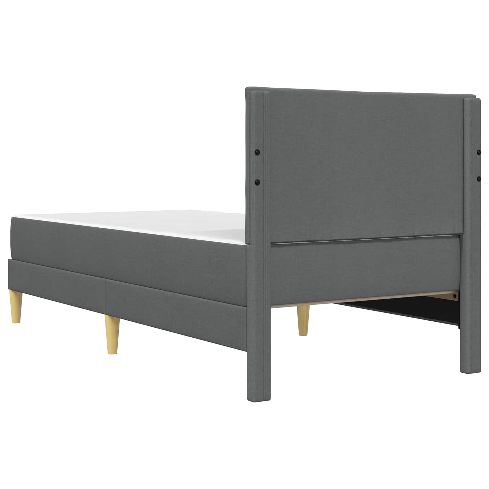Krevetna konstrukcija Tamno siva 90 x 190 cm Poliester