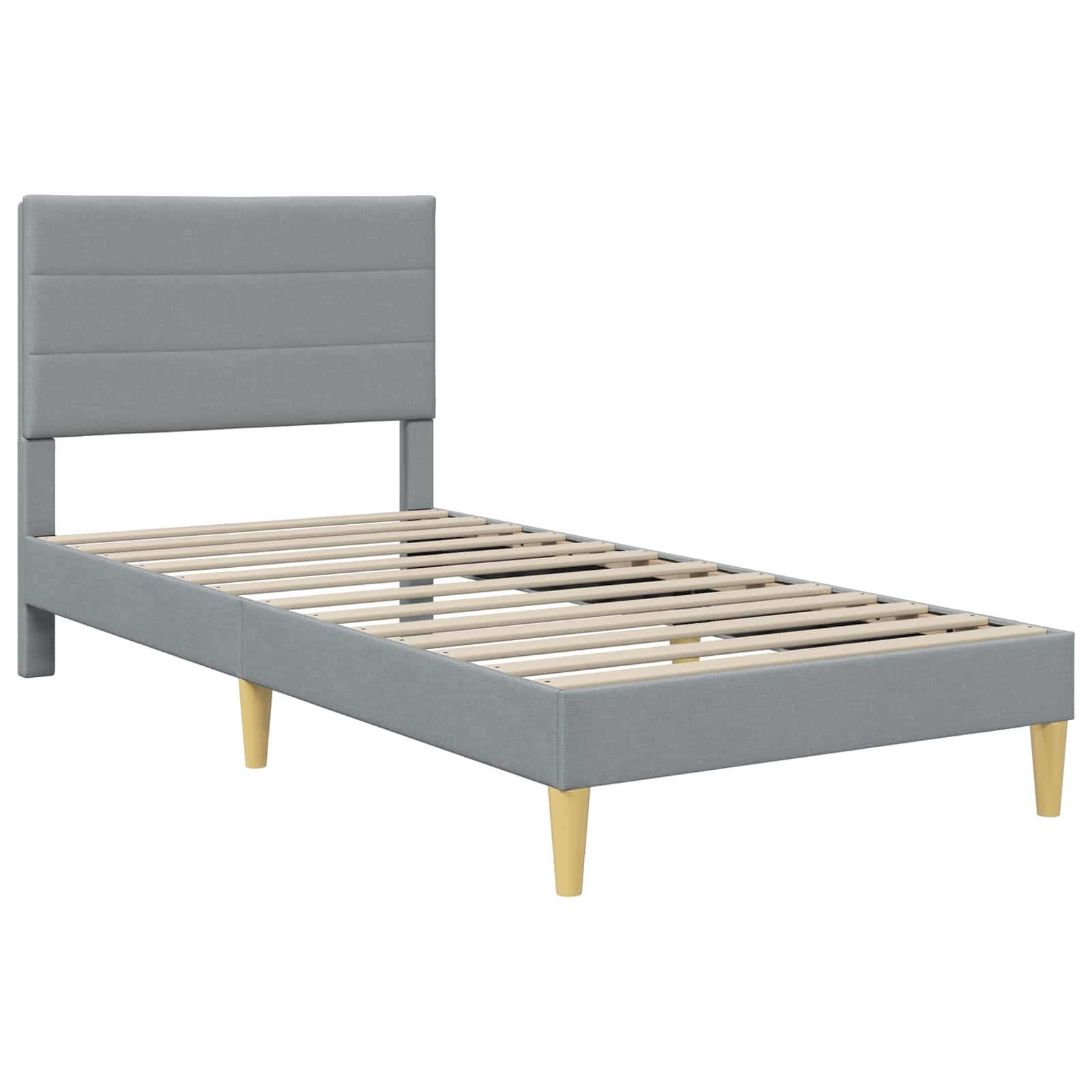 Krevetna konstrukcija Svijetlo siva 90 x 200 cm Poliester