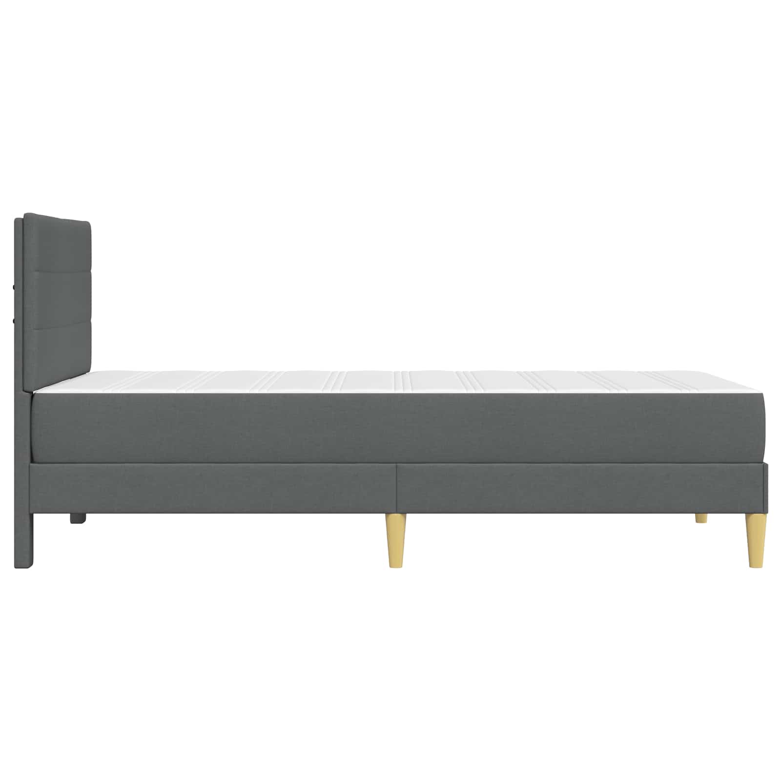 Krevetna konstrukcija Tamno siva 90 x 200 cm Poliester