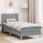Krevetna konstrukcija Svijetlo siva 100 x 200 cm Poliester