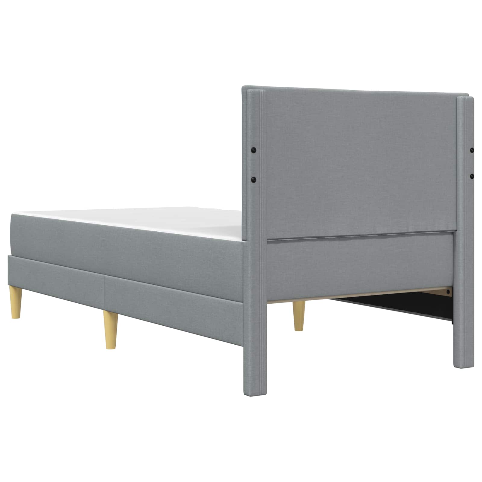 Krevetna konstrukcija Svijetlo siva 100 x 200 cm Poliester