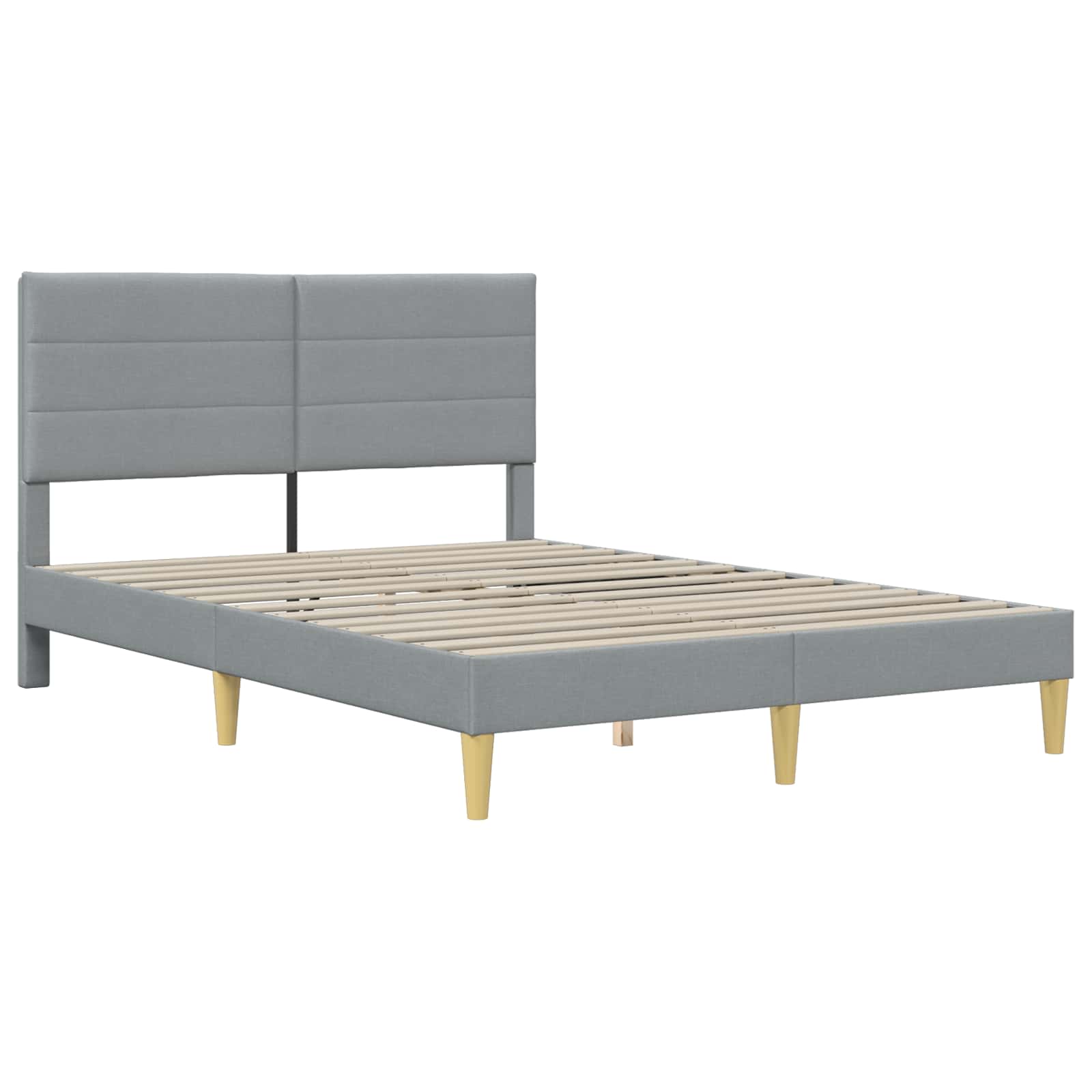 Krevetna konstrukcija Svijetlo siva 120 x 200 cm Poliester