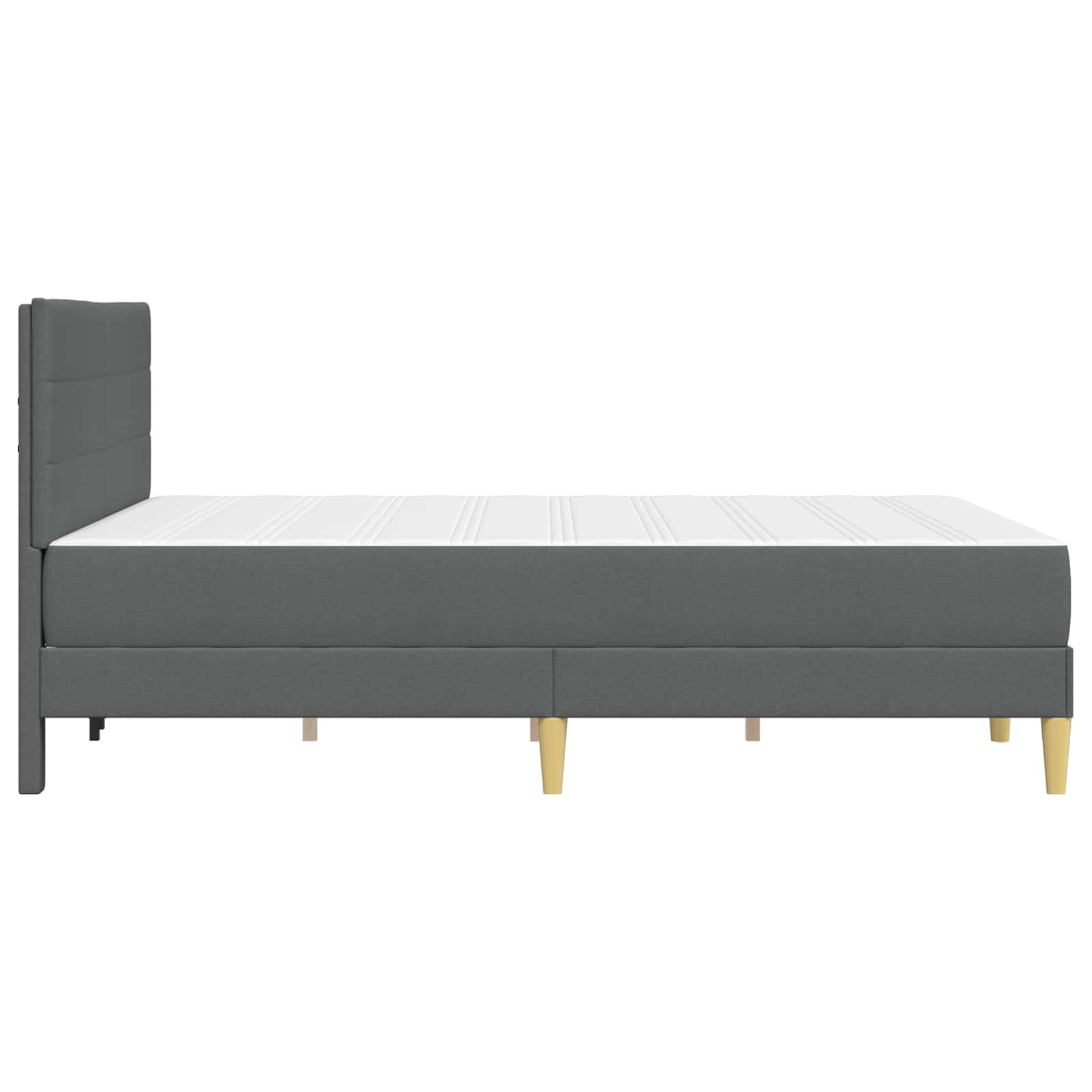 Krevetna konstrukcija Tamno siva 140 x 190 cm Poliester