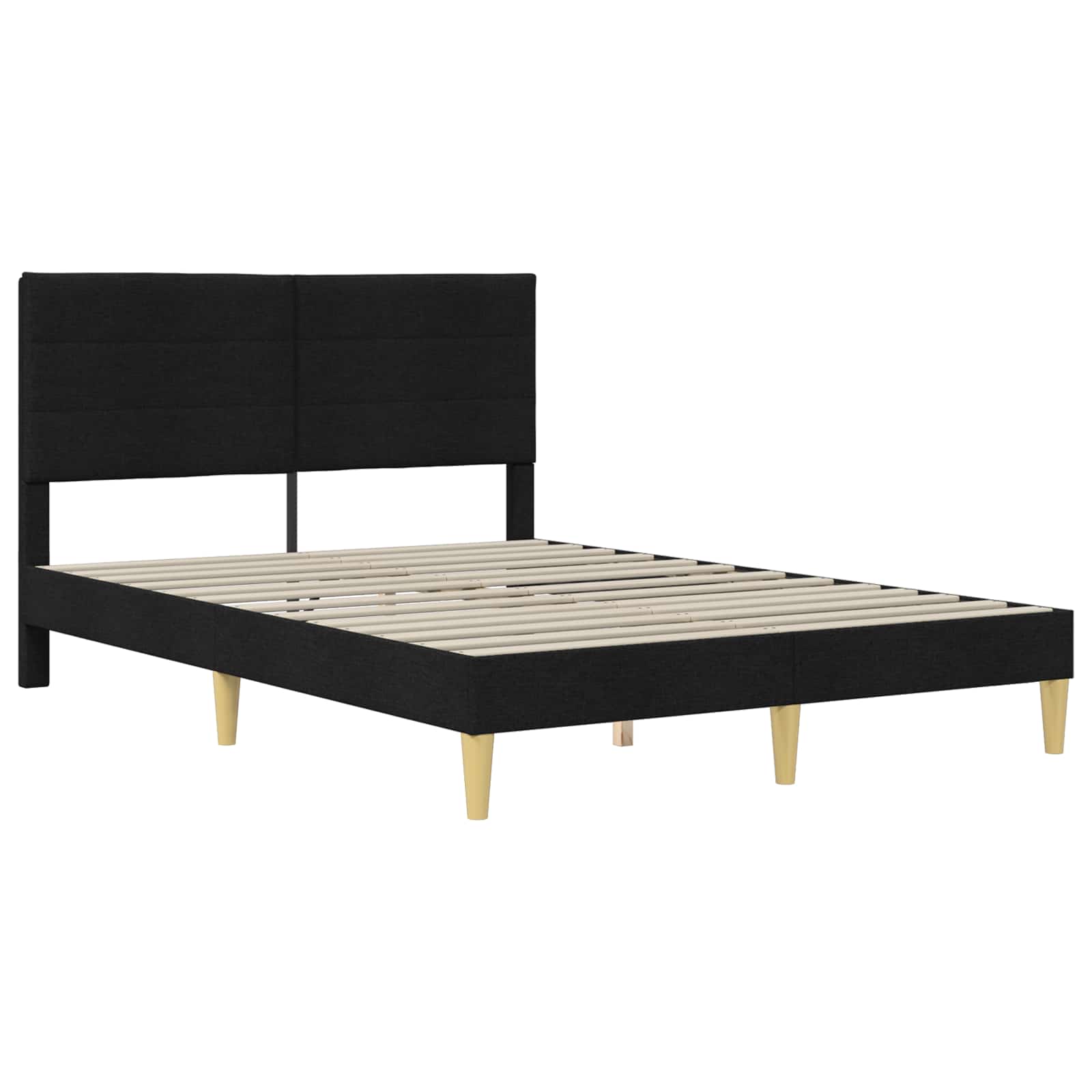Krevetna konstrukcija Crna 140 x 190 cm Poliester