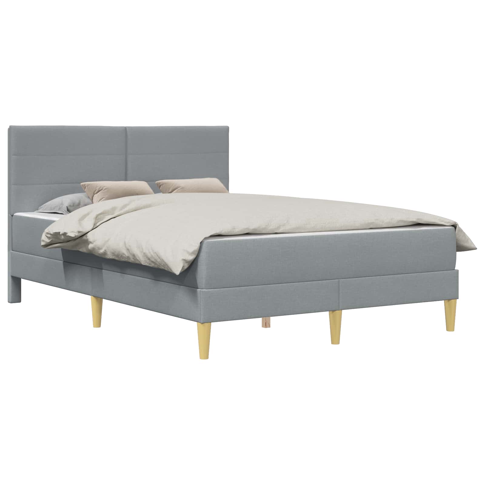 Krevetna konstrukcija Svijetlo siva 160 x 200 cm Poliester