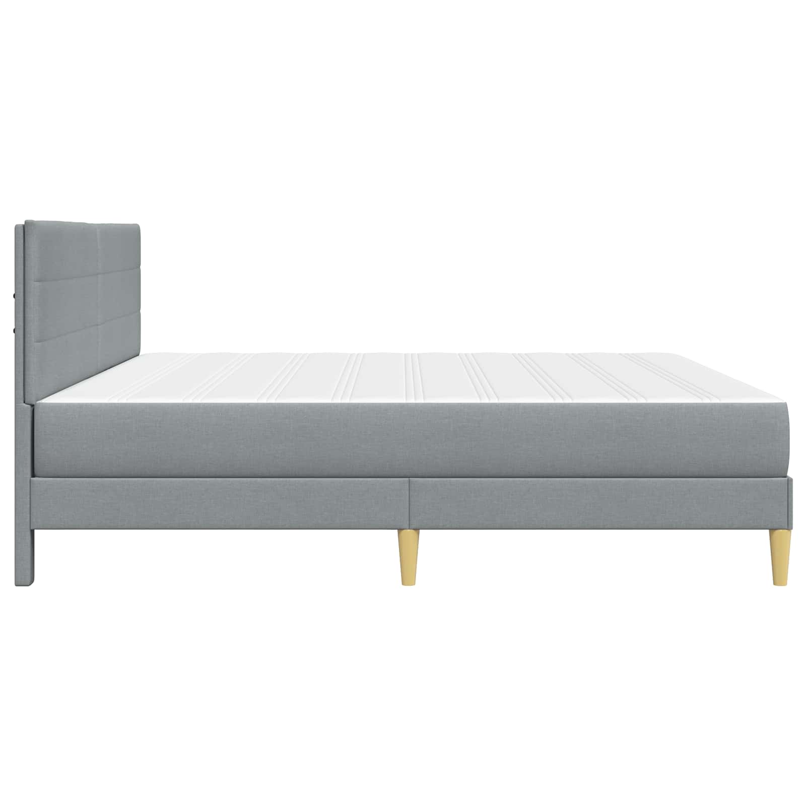 Krevetna konstrukcija Svijetlo siva 180 x 200 cm Poliester