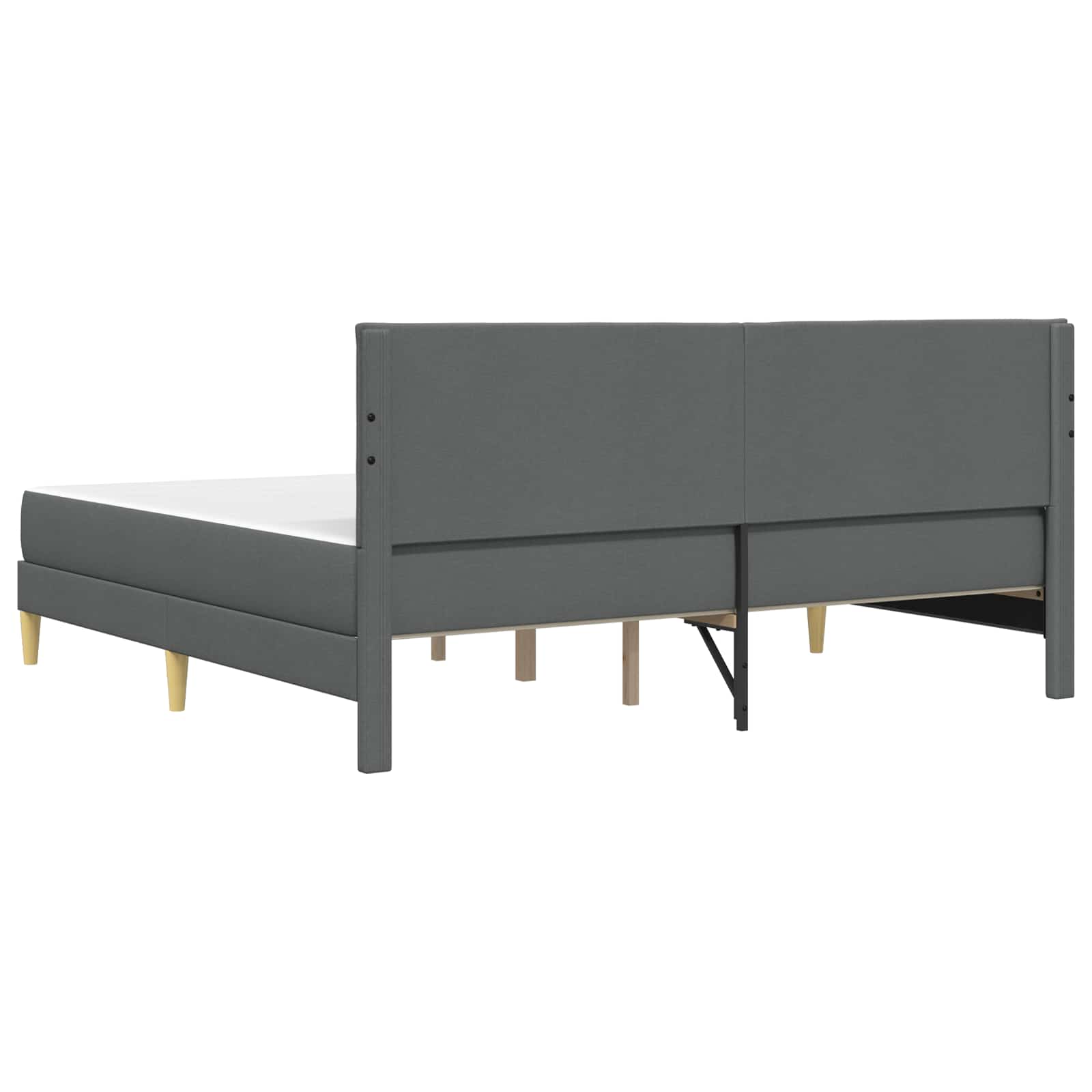 Krevetna konstrukcija Tamno siva 180 x 200 cm Poliester