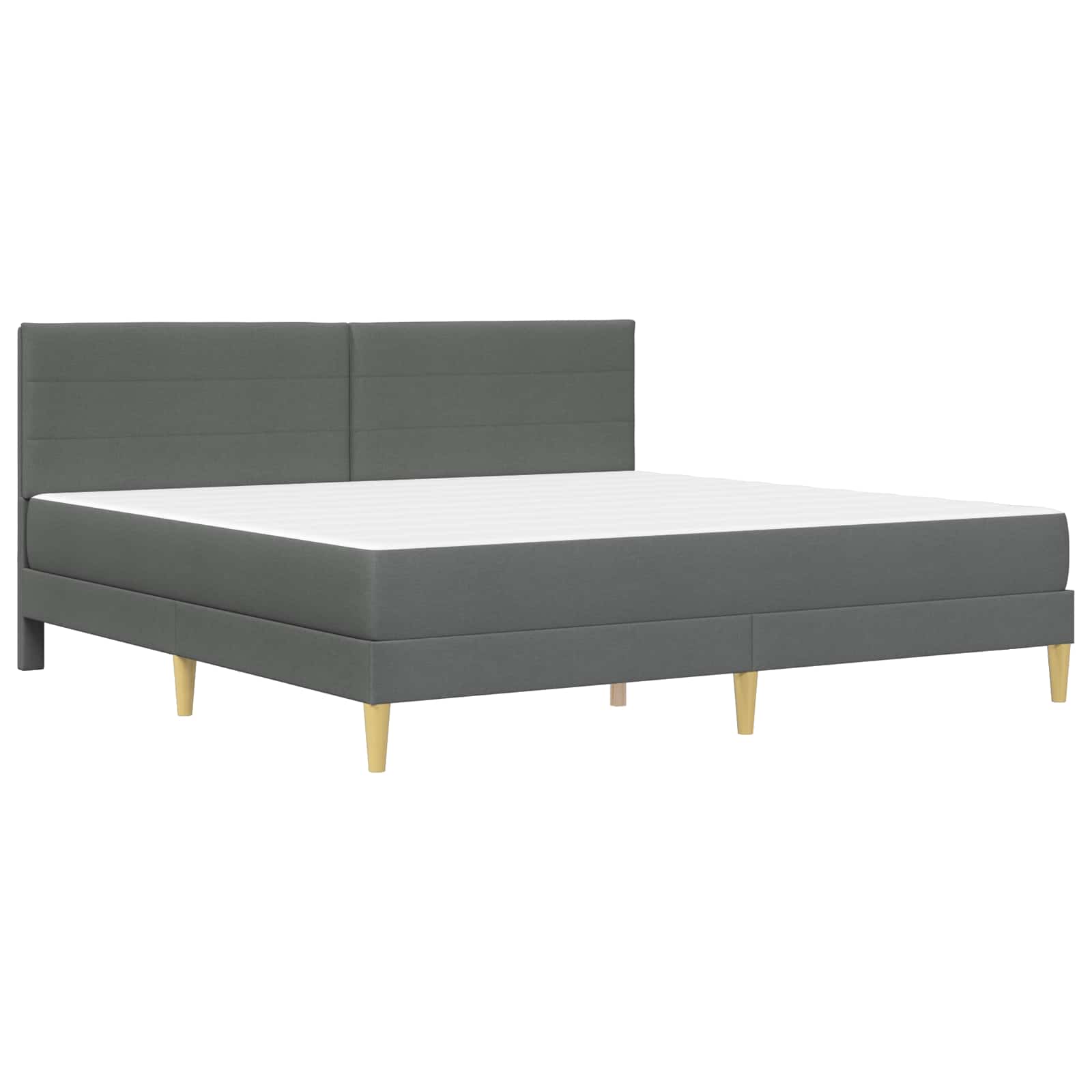 Krevetna konstrukcija Tamno siva 200 x 200 cm Poliester