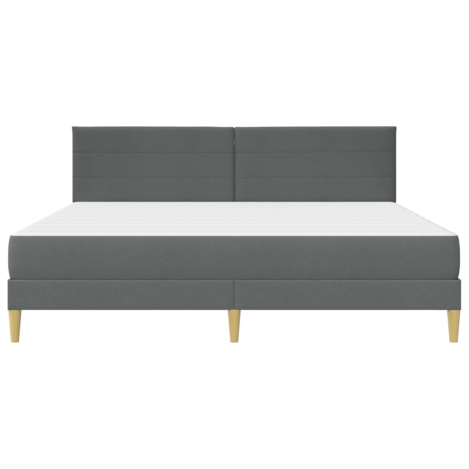 Krevetna konstrukcija Tamno siva 200 x 200 cm Poliester