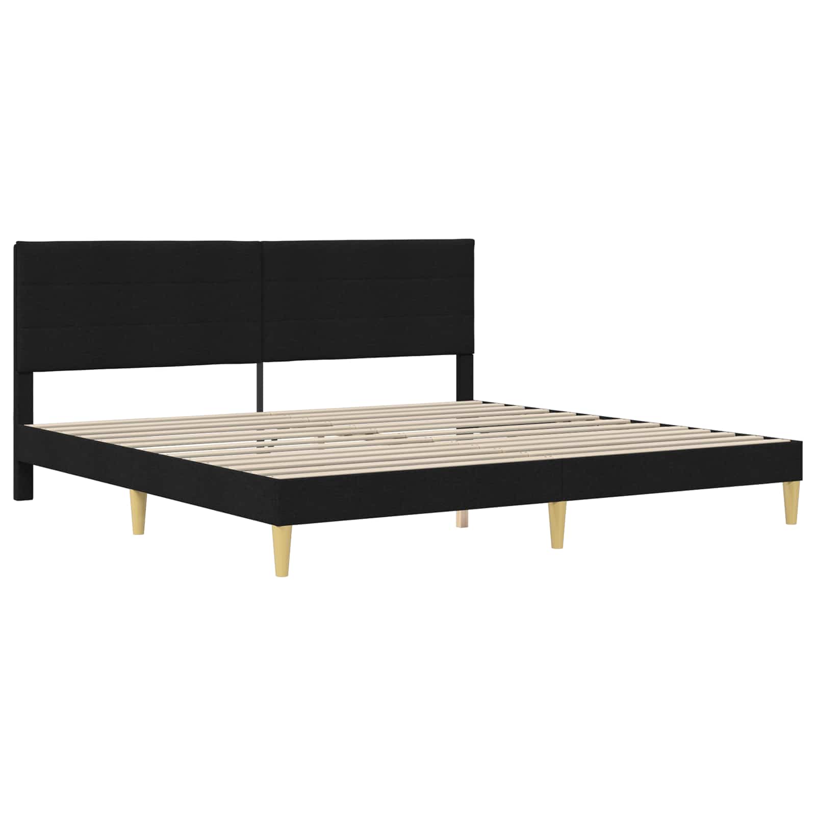 Krevetna konstrukcija Crna 200 x 200 cm Poliester