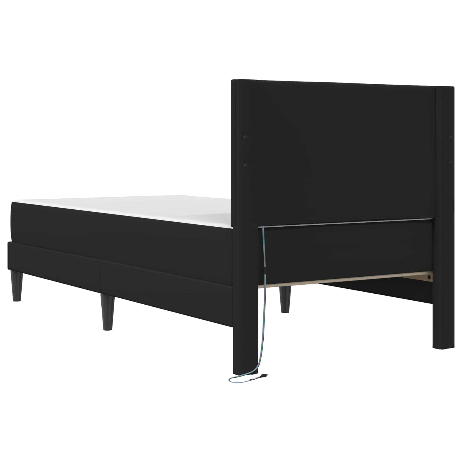 Krevetna konstrukcija Crna 90 x 190 cm Umjetna koža
