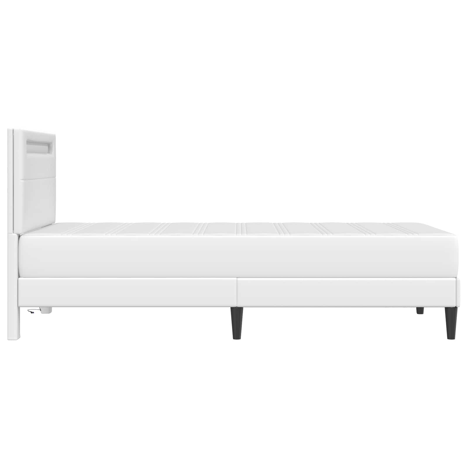 Krevetna konstrukcija Bijela 90 x 200 cm Umjetna koža