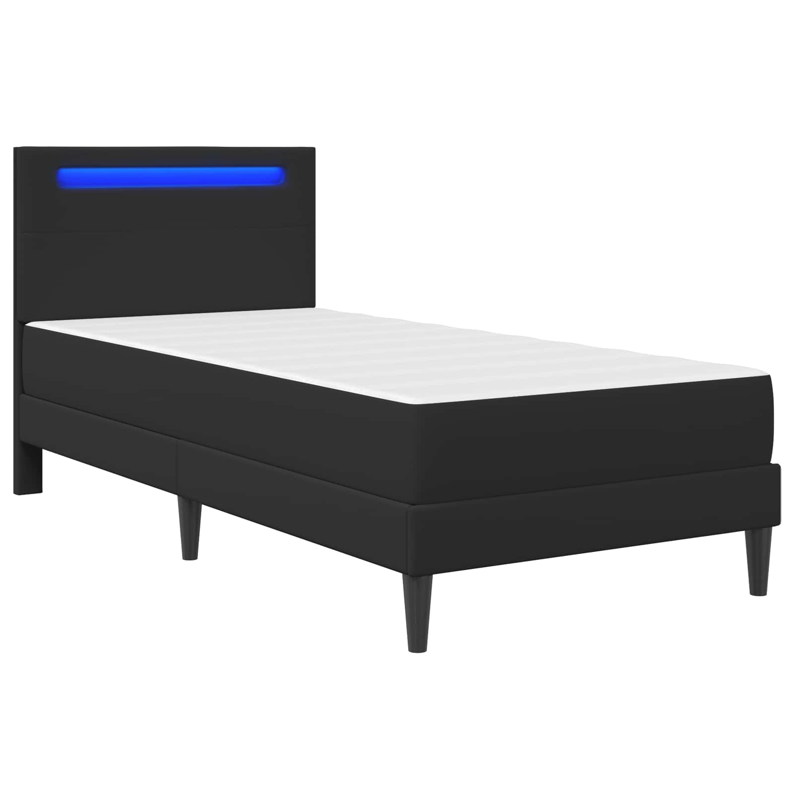 Krevetna konstrukcija Crna 100 x 200 cm Umjetna koža
