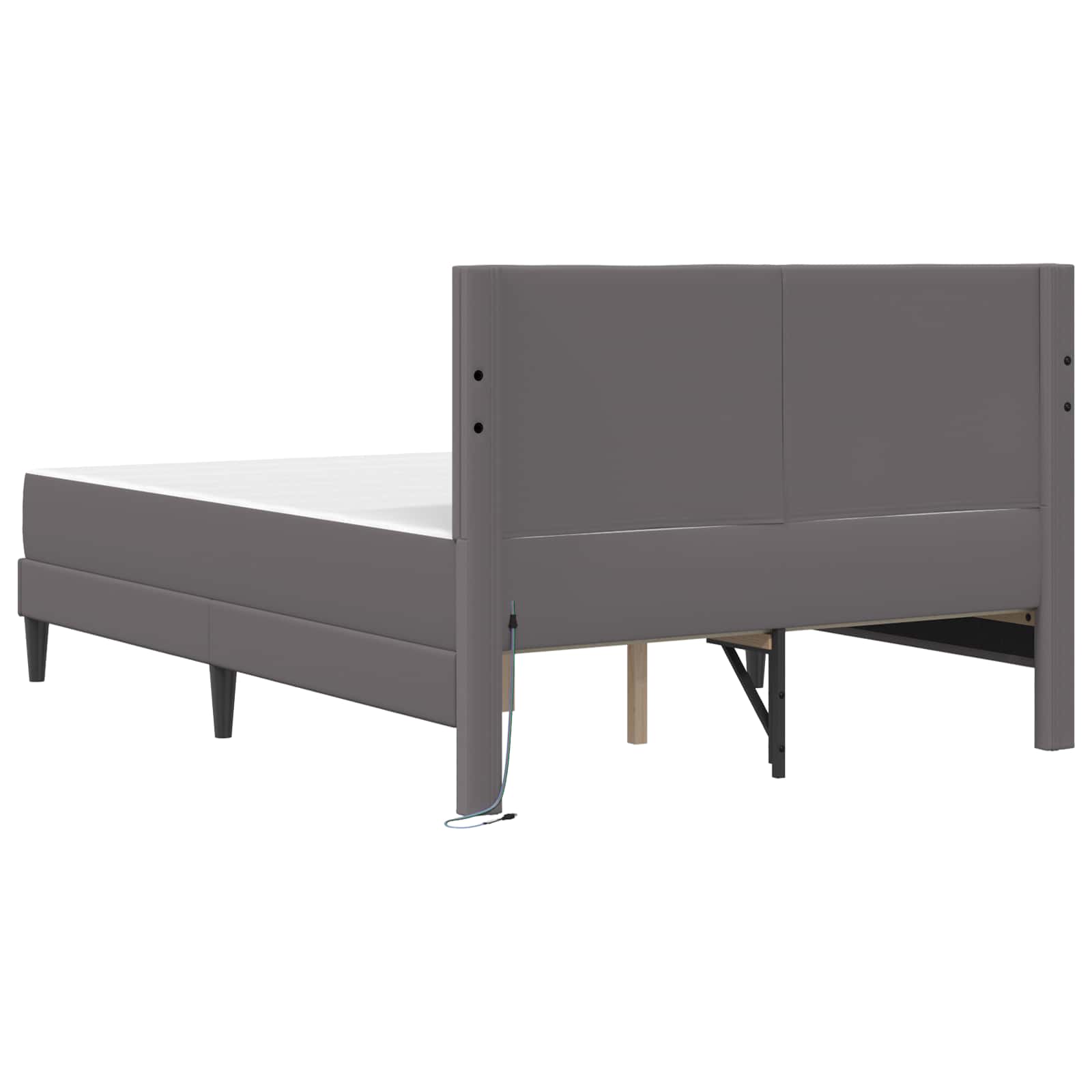 Krevetna konstrukcija Siva 120 x 200 cm Umjetna koža