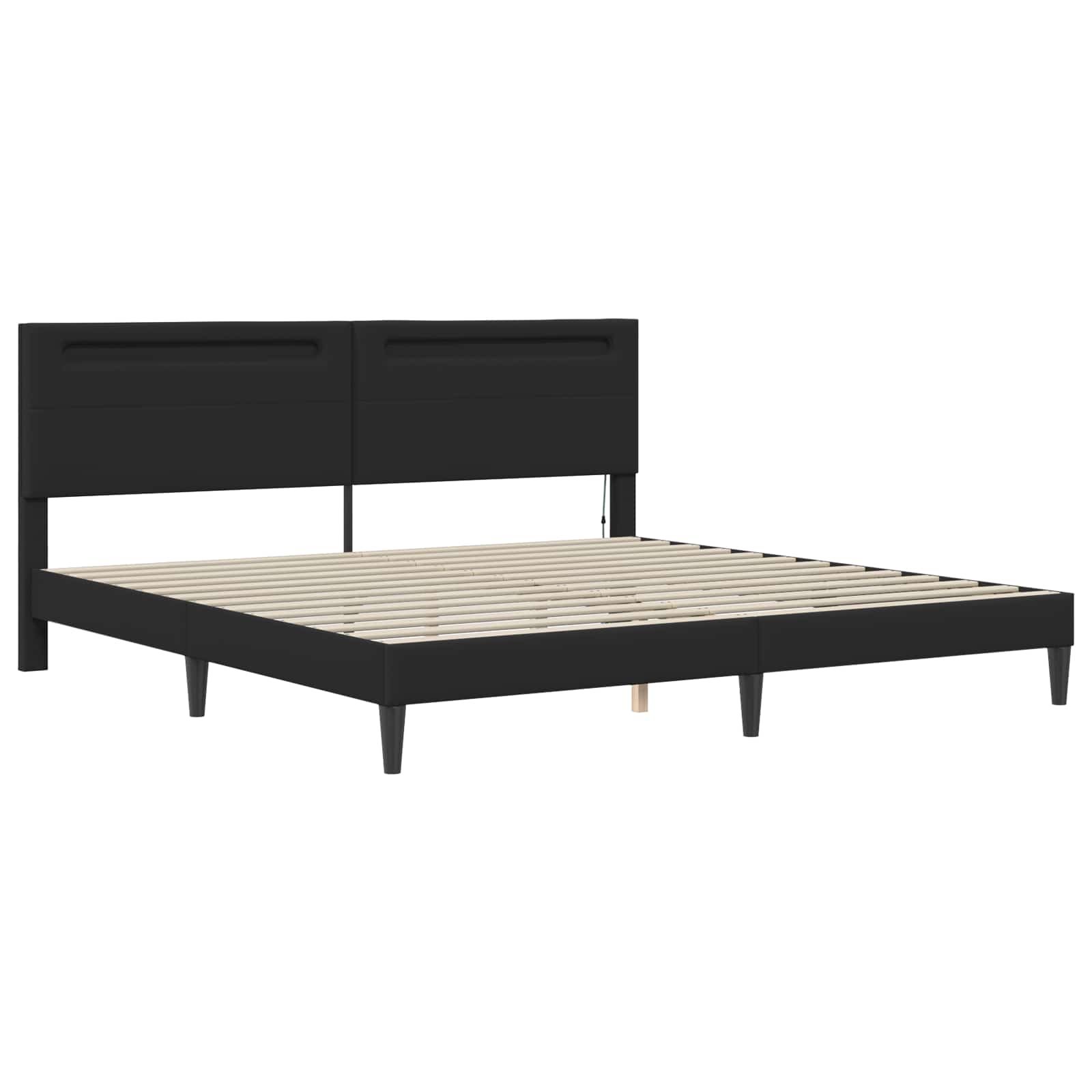 Krevetna konstrukcija Crna 180 x 200 cm Umjetna koža