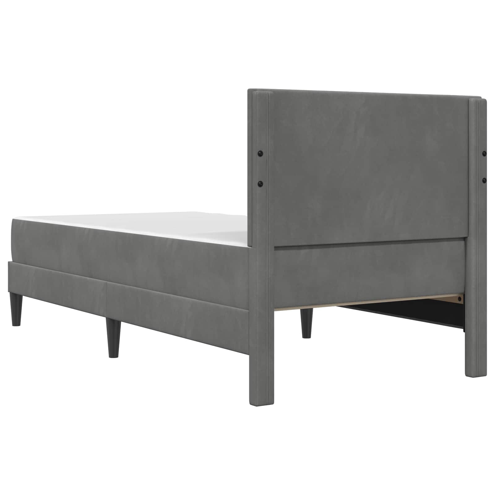 Okvir kreveta s madracem Tamno siva 80 x 200 cm Baršun
