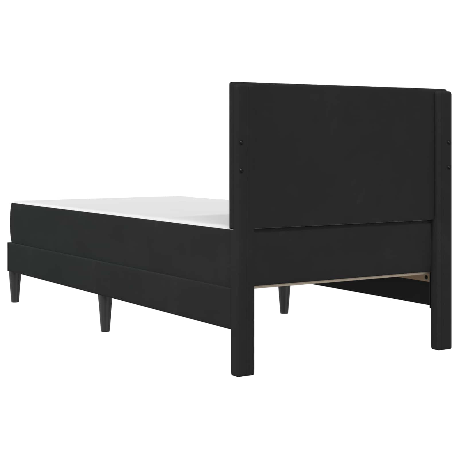 Okvir kreveta s madracem s uzglavljem Crna 100 x 200 cm Baršun