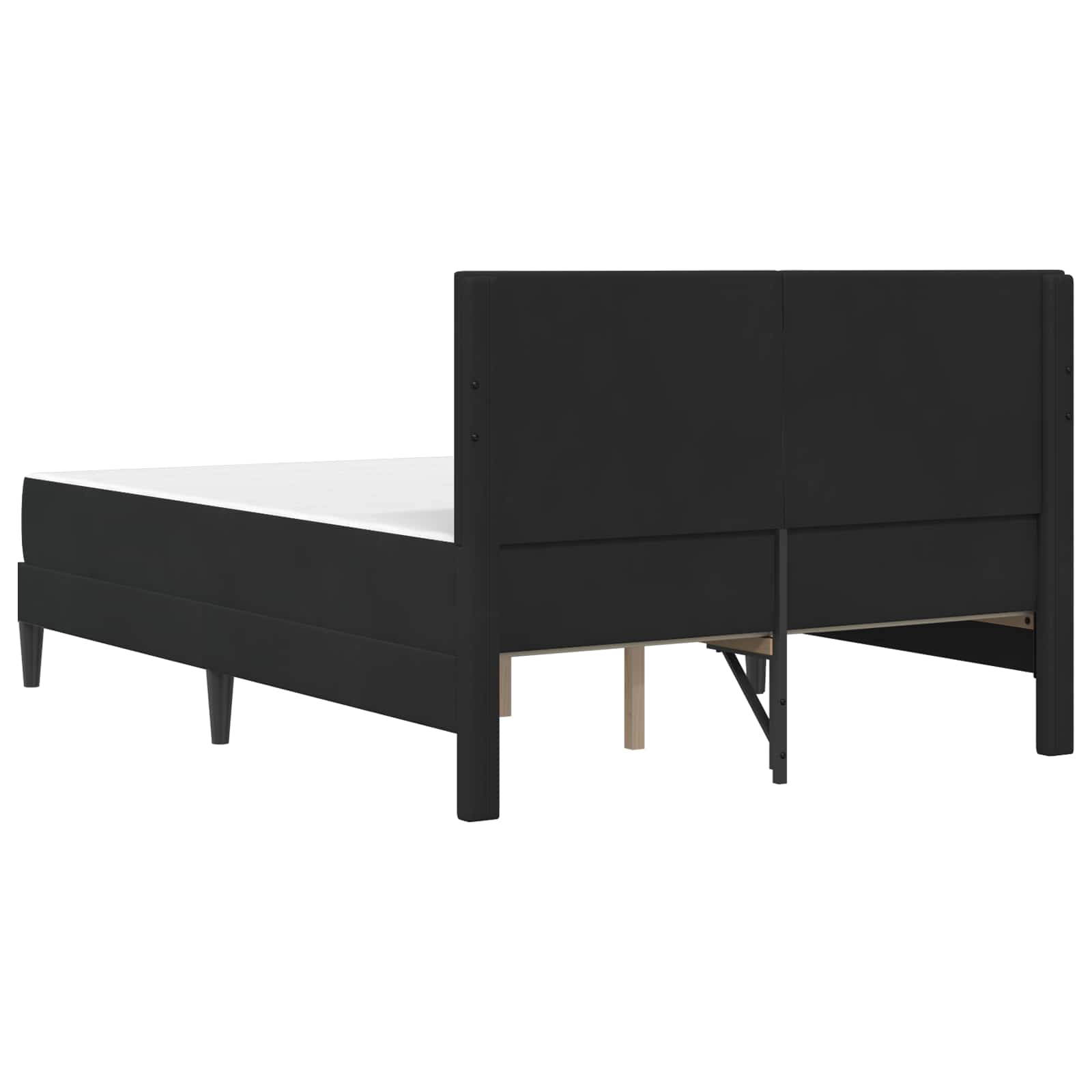 Okvir kreveta s madracem s uzglavljem Crna 160 x 200 cm Baršun