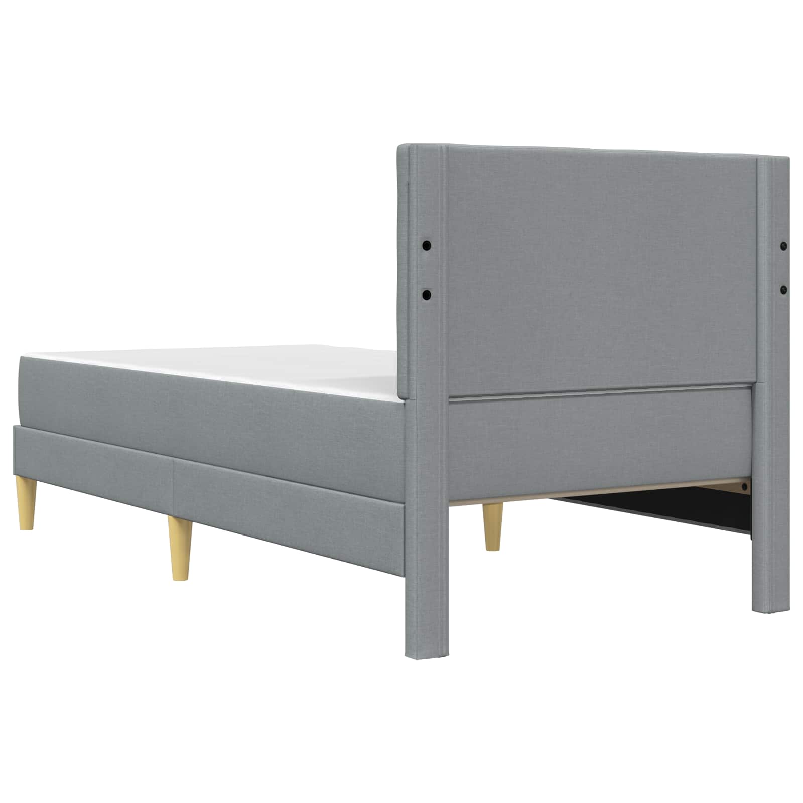 Okvir kreveta s madracem Svijetlo siva 80 x 200 cm tkanina