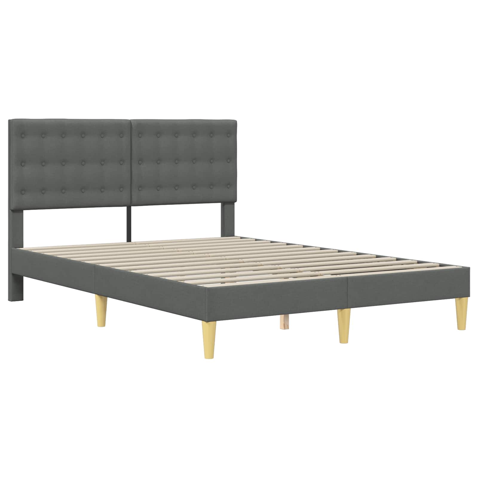 Okvir kreveta s madracem Tamno siva 120 x 190 cm tkanina