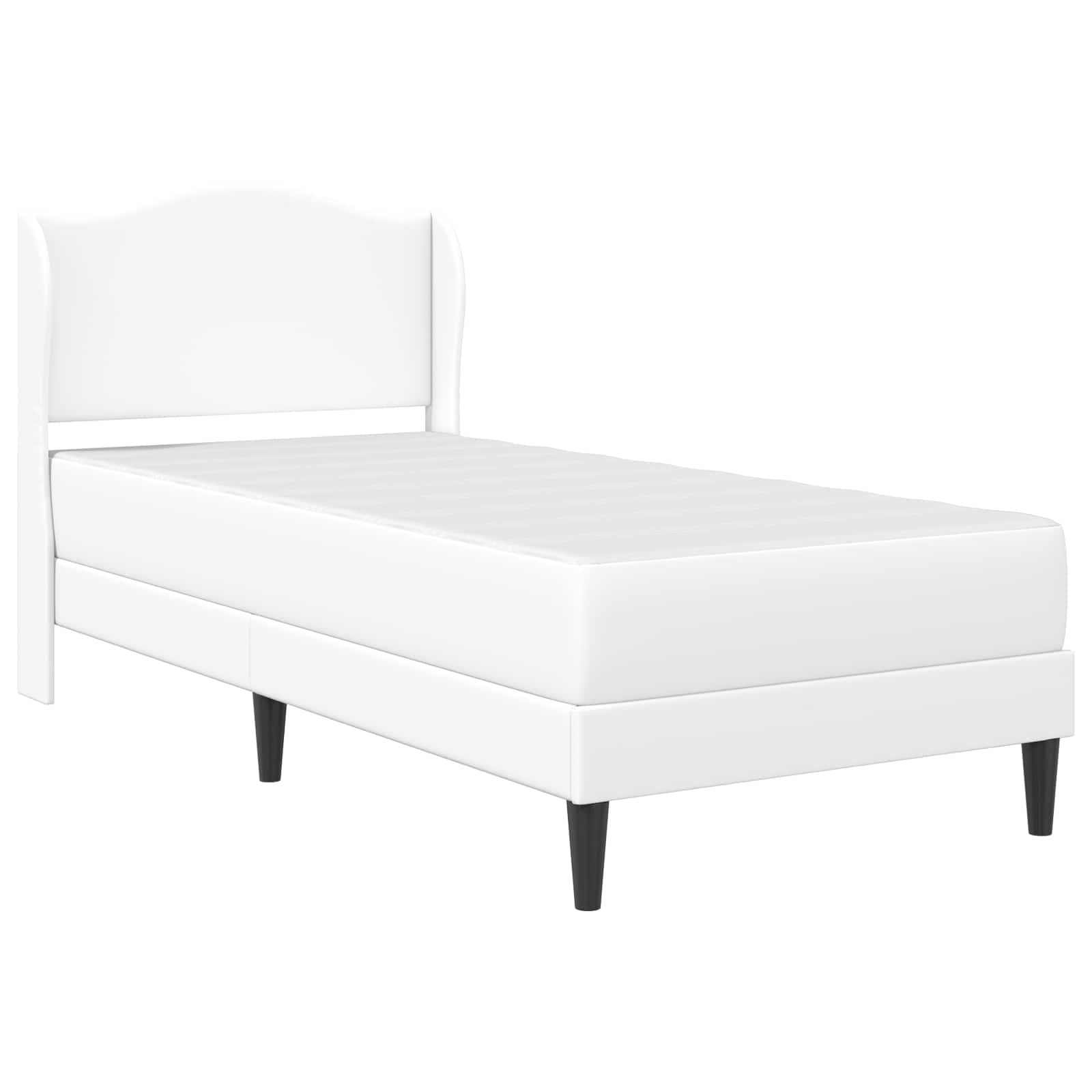 Krevetna konstrukcija Bijela 90 x 200 cm Umjetna koža