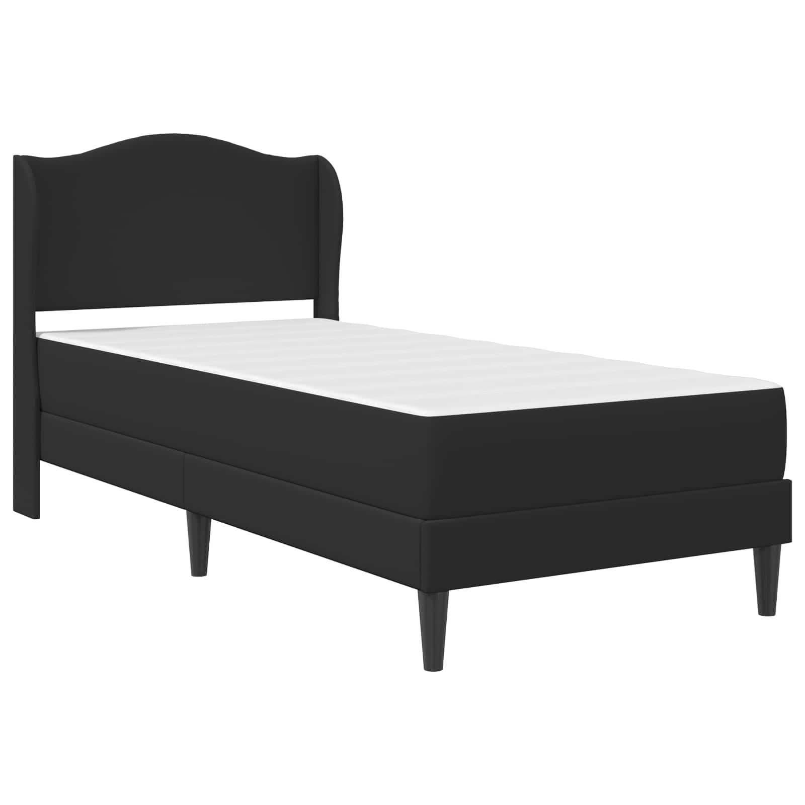 Krevetna konstrukcija Crna 100 x 200 cm Umjetna koža