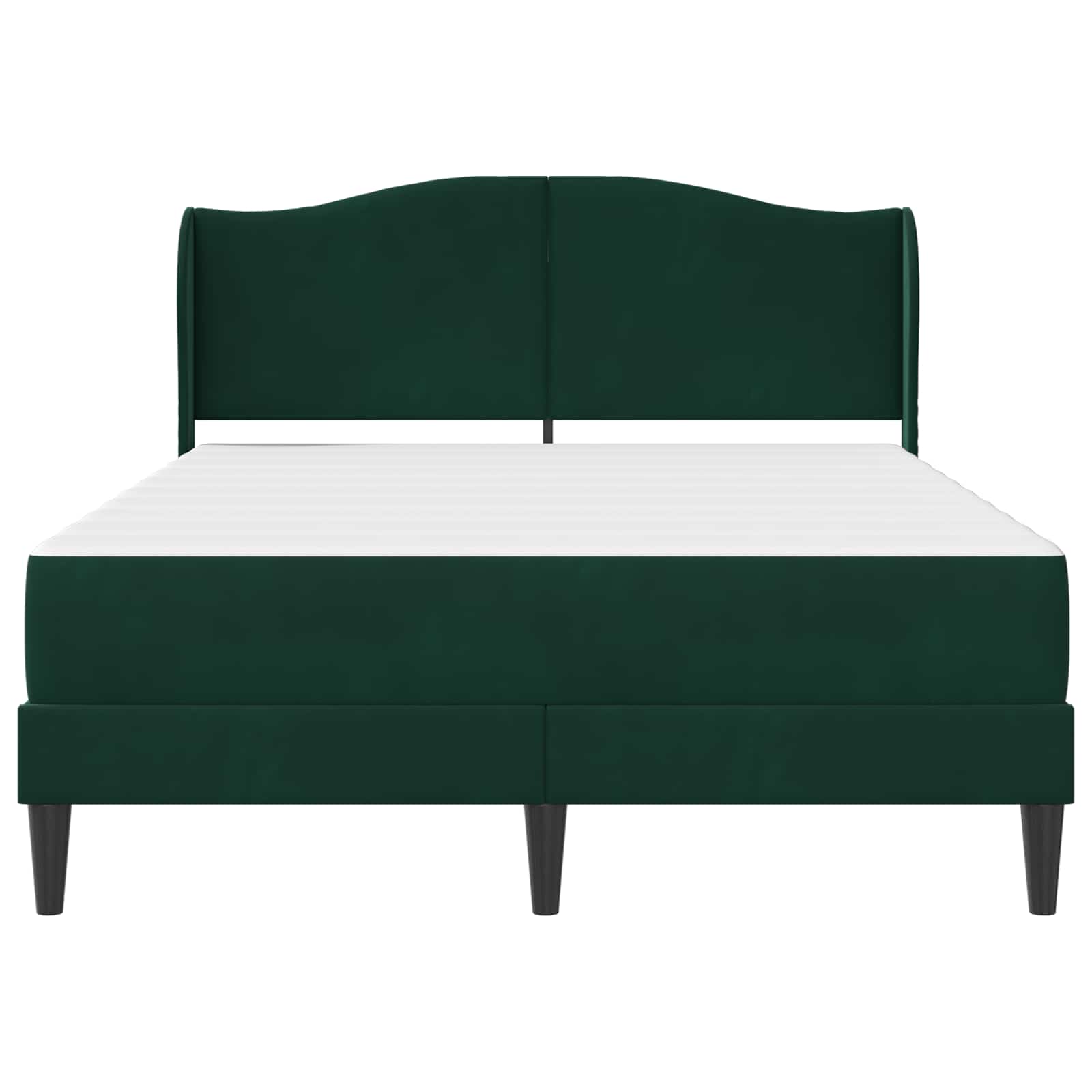 Krevetna konstrukcija 2 pcs Tamnozelena 120 x 190 cm Baršun