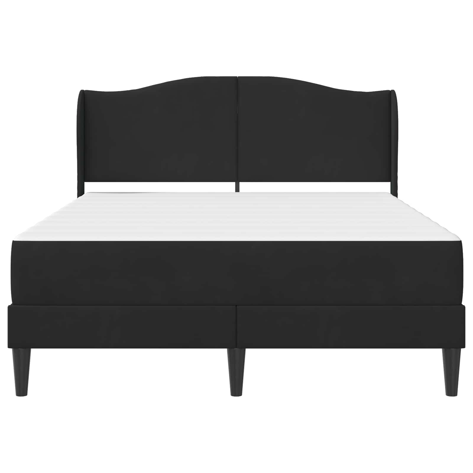 Krevetna konstrukcija 2 pcs Crna 120 x 190 cm Baršun