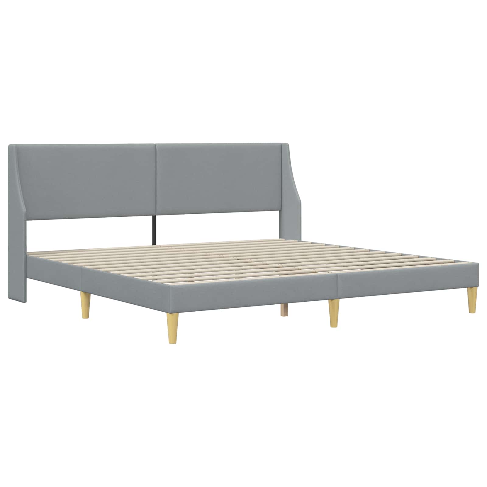 Okvir kreveta s madracem Svijetlo siva 180 x 200 cm tkanina