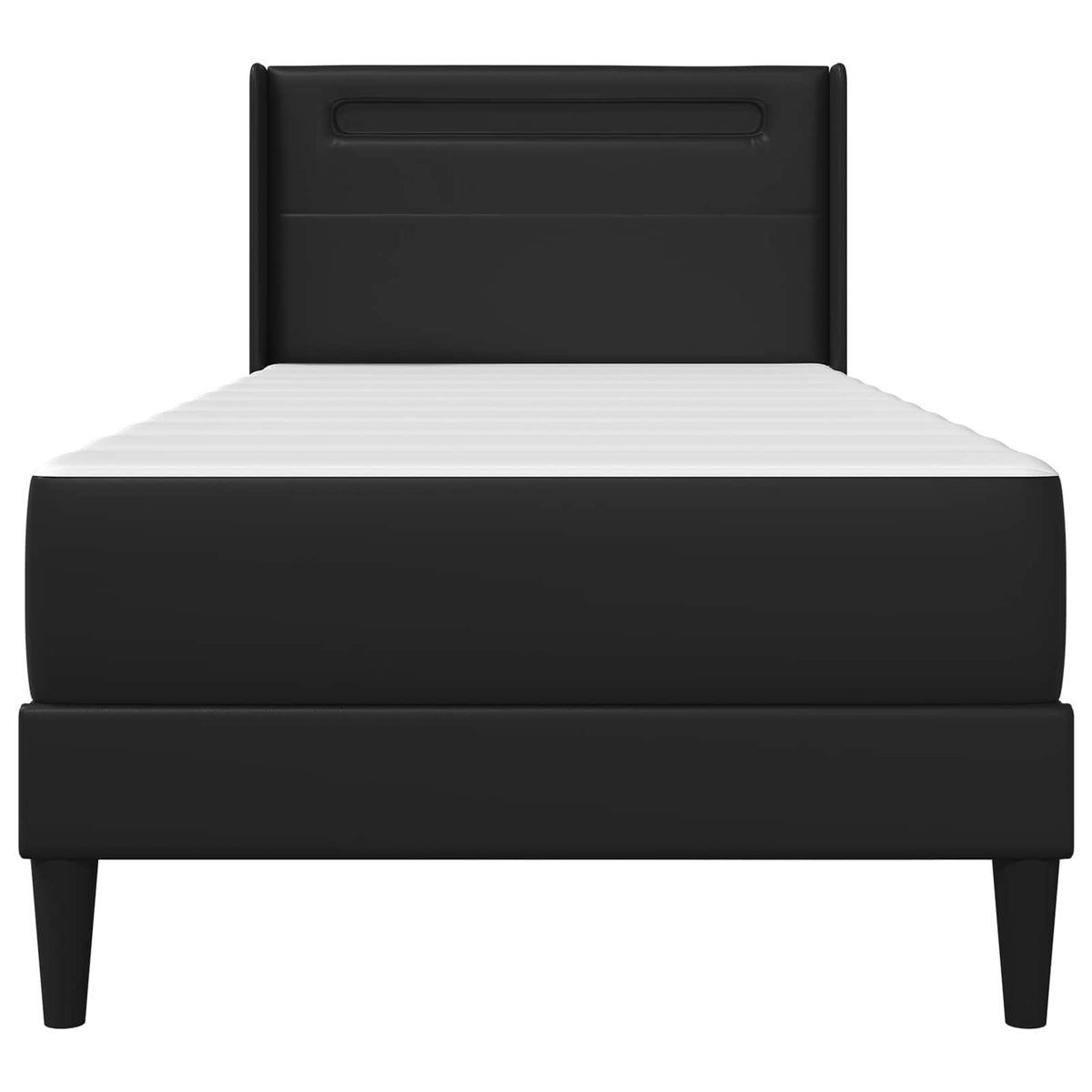 Krevetna konstrukcija Crna 90 x 190 cm Umjetna koža