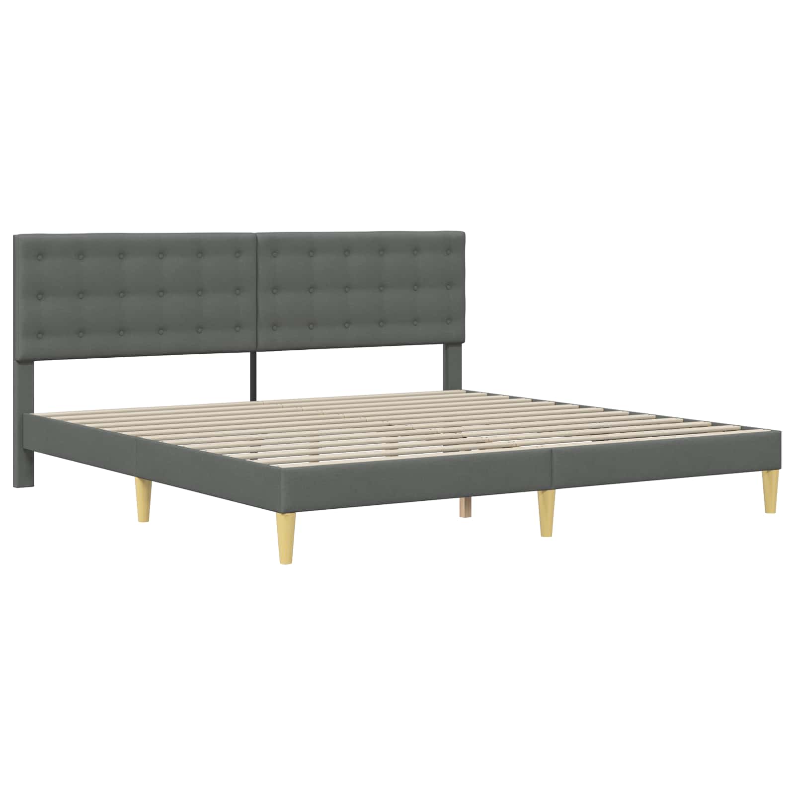Okvir kreveta s madracem Tamno siva 180 x 200 cm tkanina