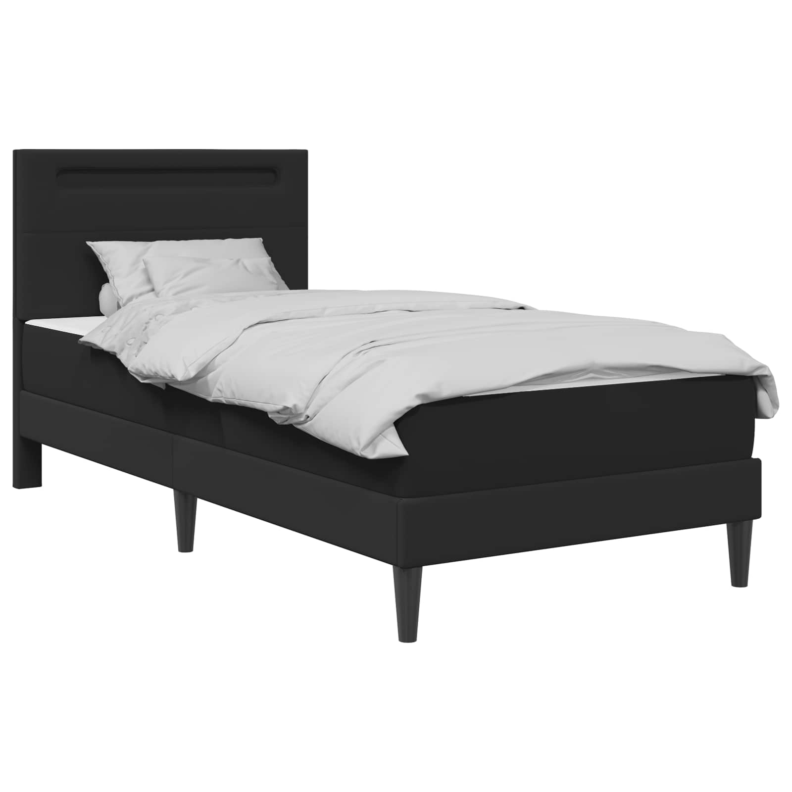 Krevetna konstrukcija Crna 90 x 190 cm Umjetna koža