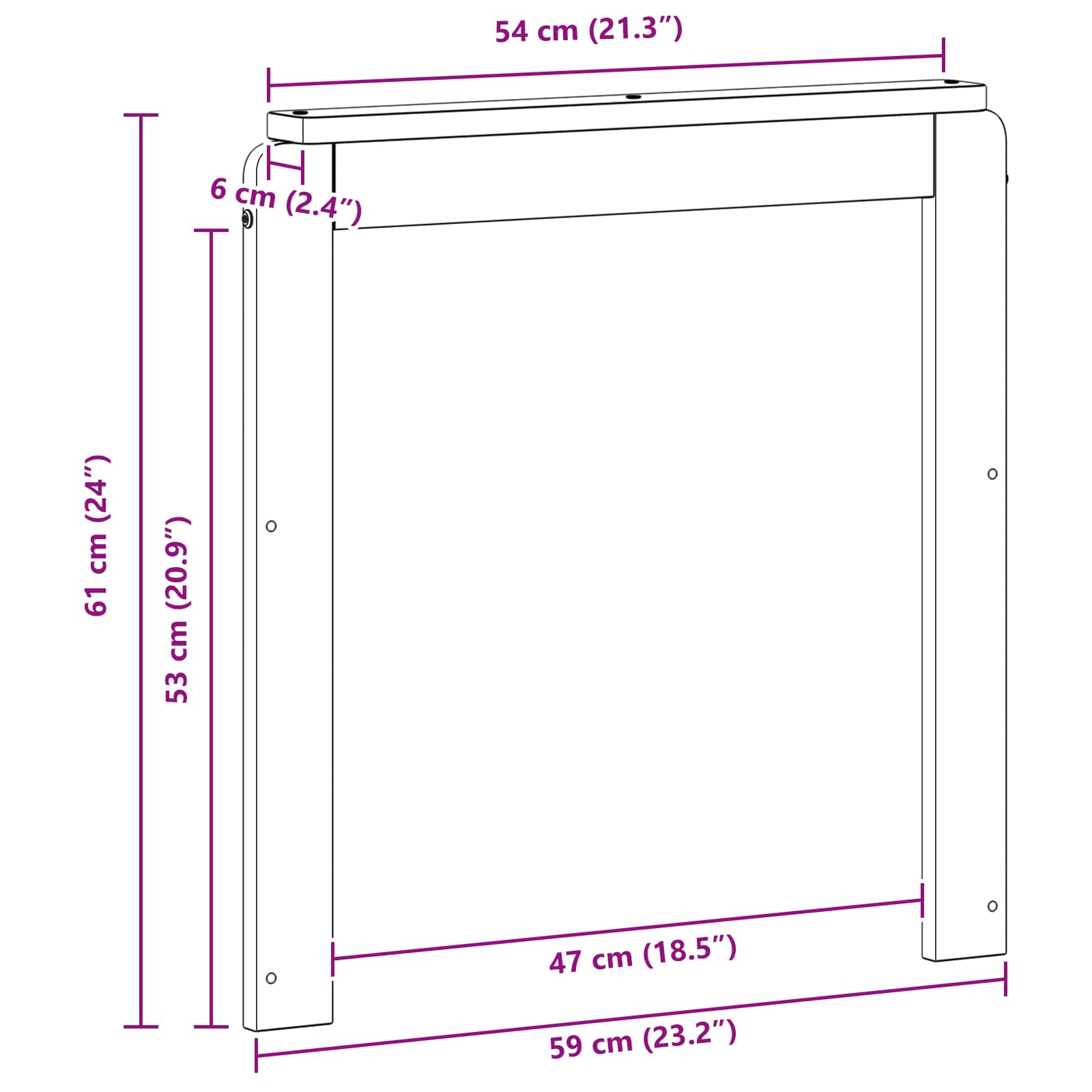 Modul naslona za ruke 2 pcs Bijela 59 x 6 x 61 cm