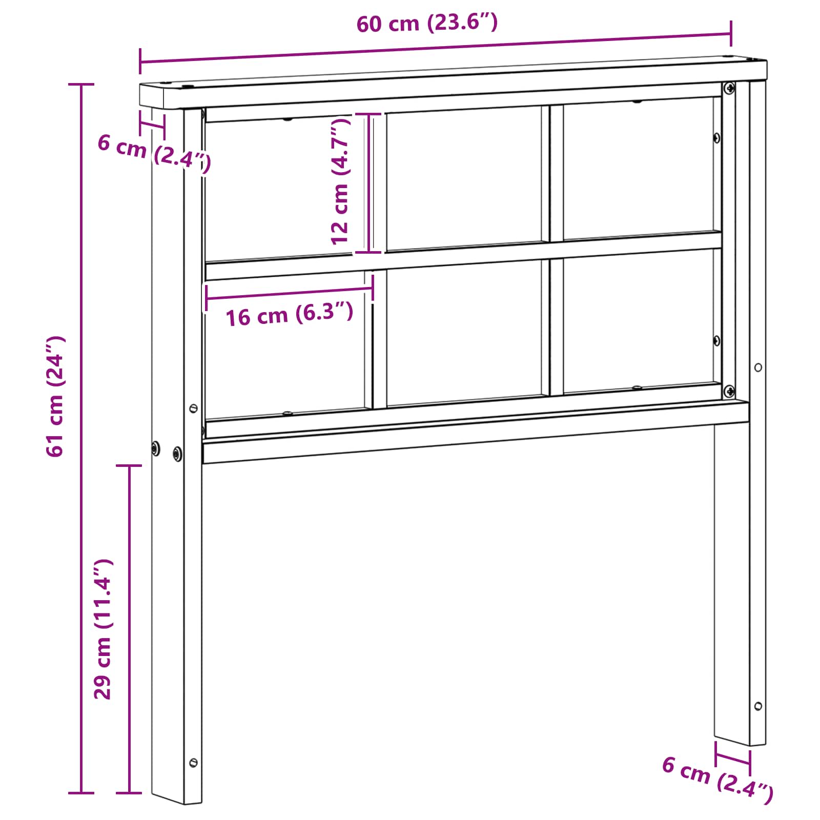 Modul naslona za ruke 2 pcs Bijela 60 x 6 x 61 cm