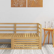 Vanjski kutni kauč Čvrsto drvo akacije Bijela 83 x 83 x 73 cm