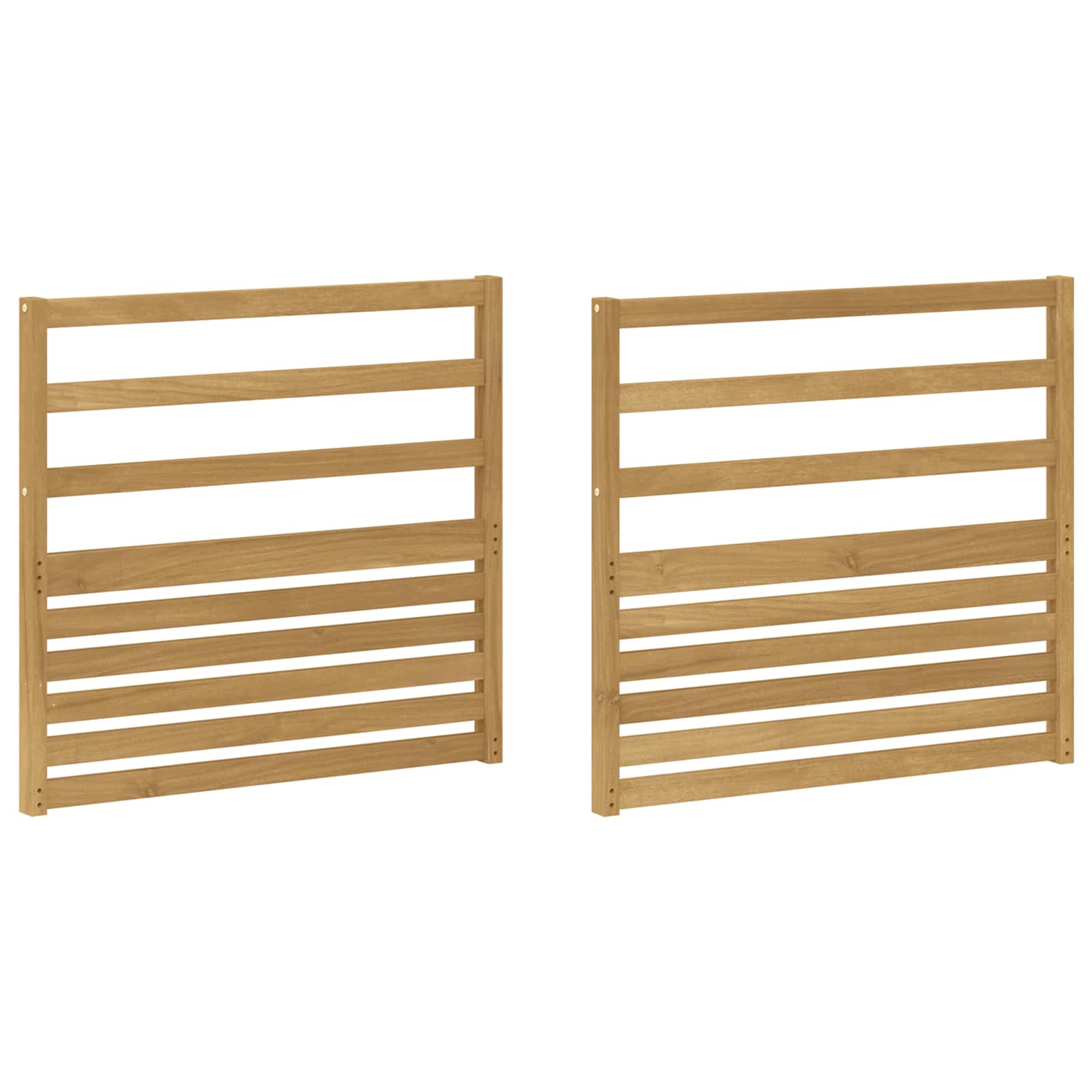 Modul naslona 2 pcs Bijela 79 x 4 x 73 cm Čvrsto drvo akacije