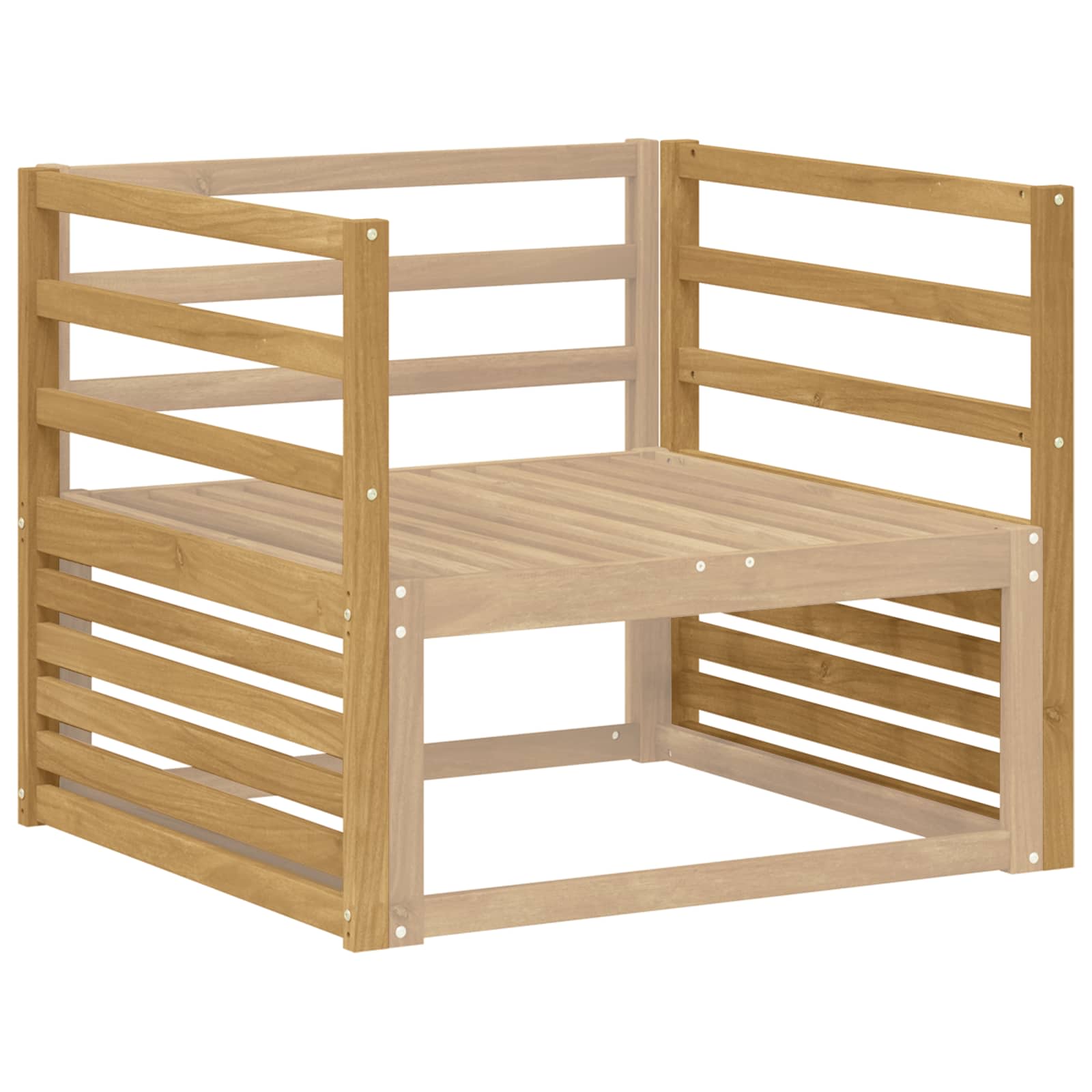 Modul naslona 2 pcs Bijela 79 x 4 x 73 cm Čvrsto drvo akacije