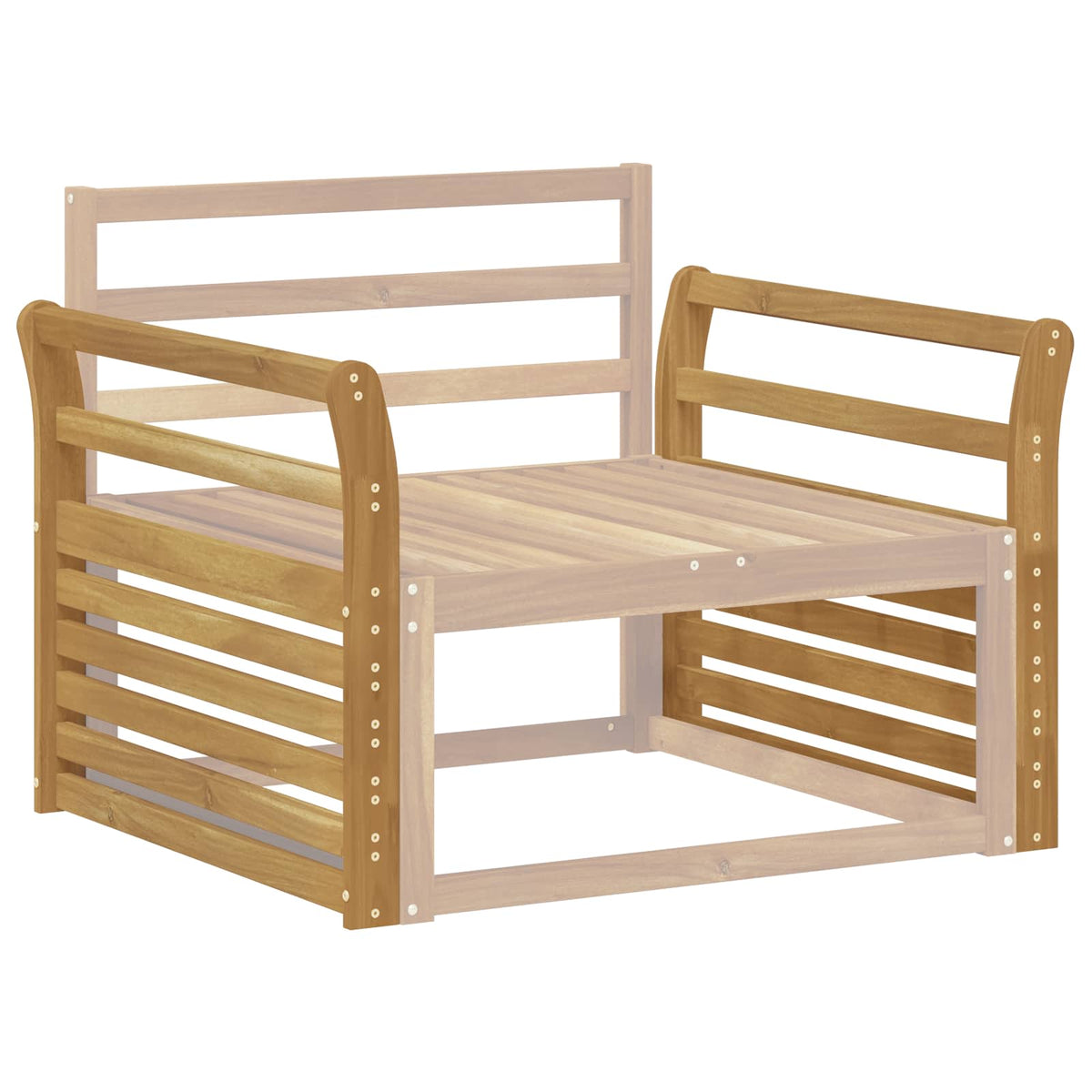 Modul naslona za ruke 2 kom. Bijela 78,5 x 8,5 x 60 cm