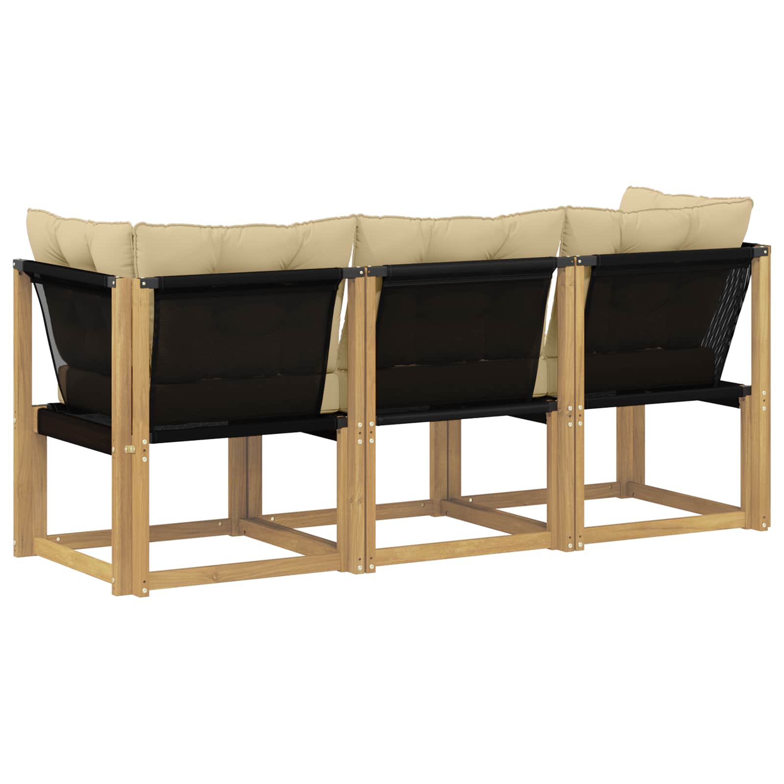 Vanjski srednji i kutni kauč s jastukom 3 Komad Bijela