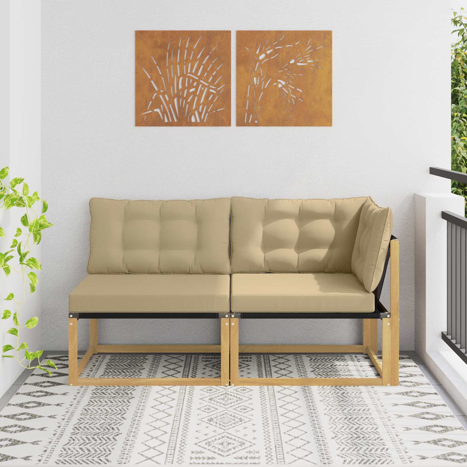 Sekcionalna sofa s jastukom Bijela 162,5 x 83 x 73 cm
