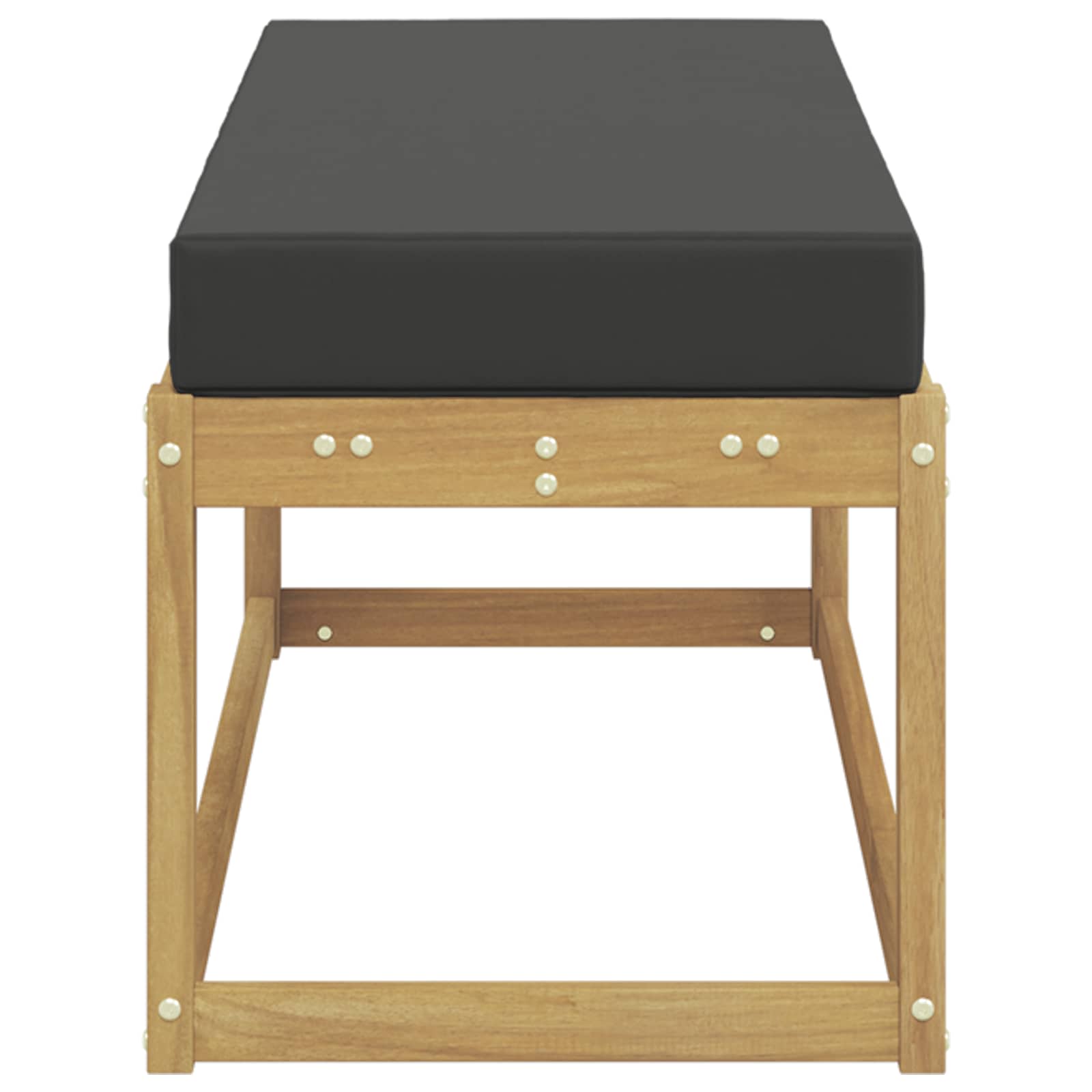 Vanjska stolica klupa s jastukom Bijela 115 x 43 x 45 cm