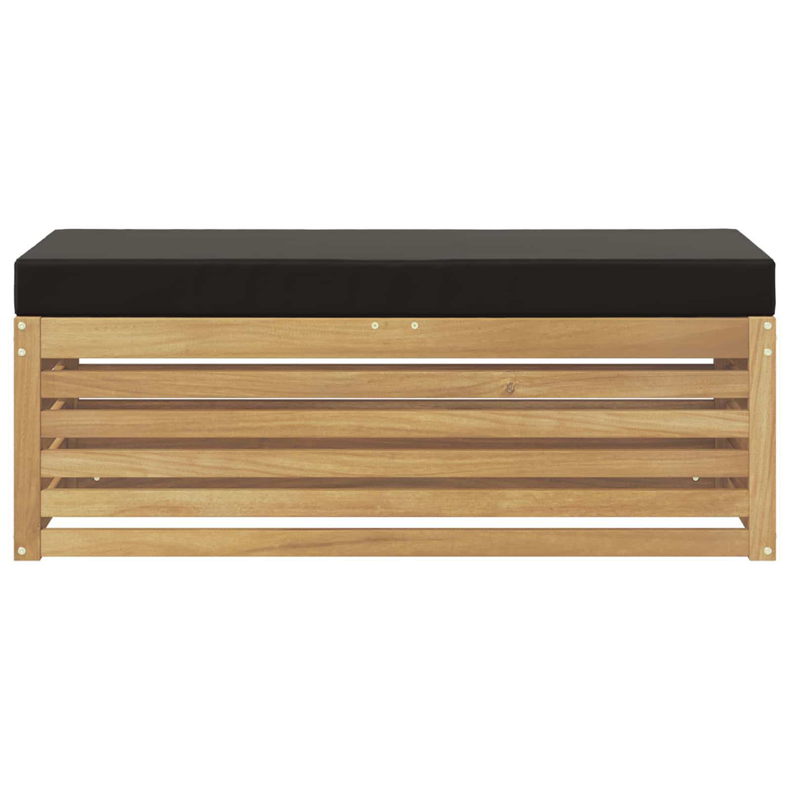 Vanjska stolica klupa s jastukom Bijela 115 x 43 x 45 cm