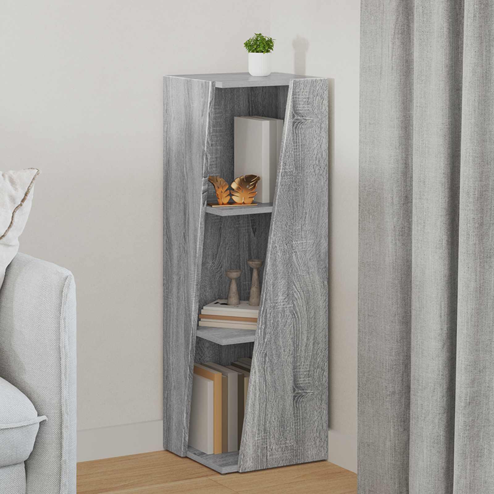Bočna polica Siva Sonoma 33 x 32 x 100,5 cm Konstruirano drvo