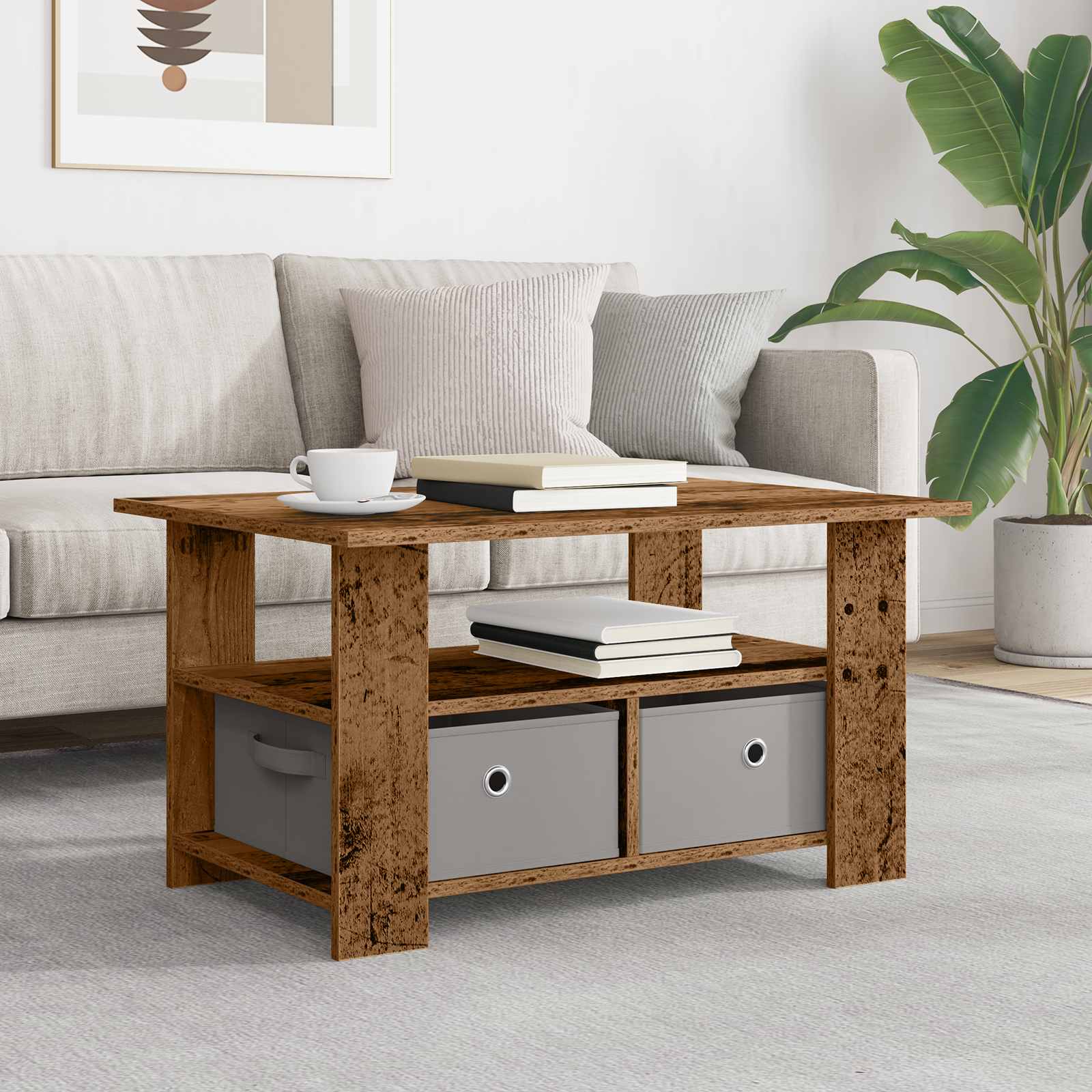 Kava Stol Staro drvo 77 x 55 x 42 cm Konstruirano drvo
