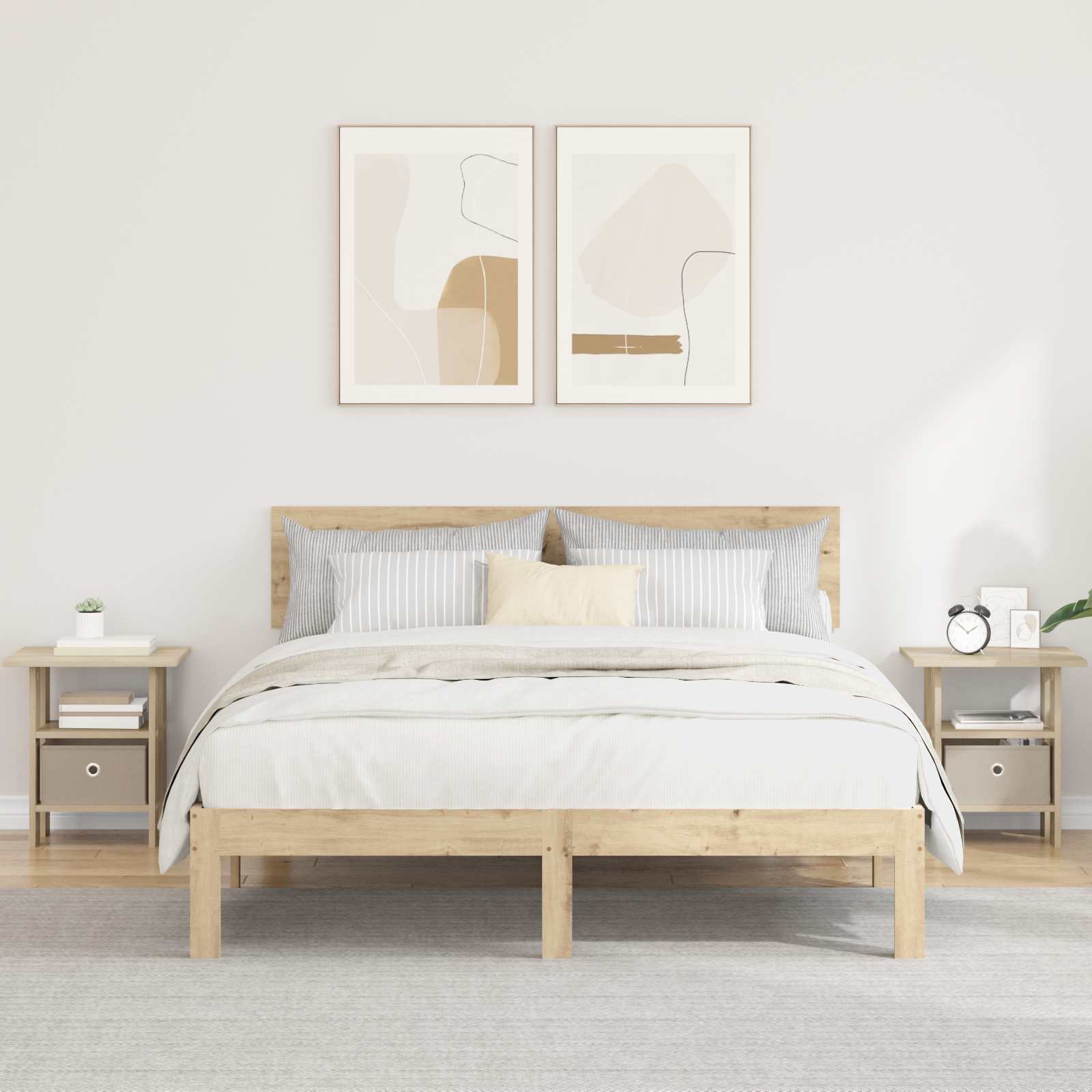 Noćni ormarić s ladicama 2 pcs Sonoma hrast 41 x 40 x 45 cm