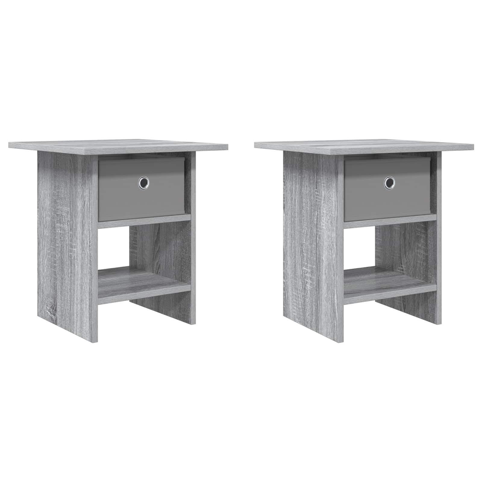 Noćni ormarić s ladicama 2 pcs Siva Sonoma 41 x 40 x 45 cm