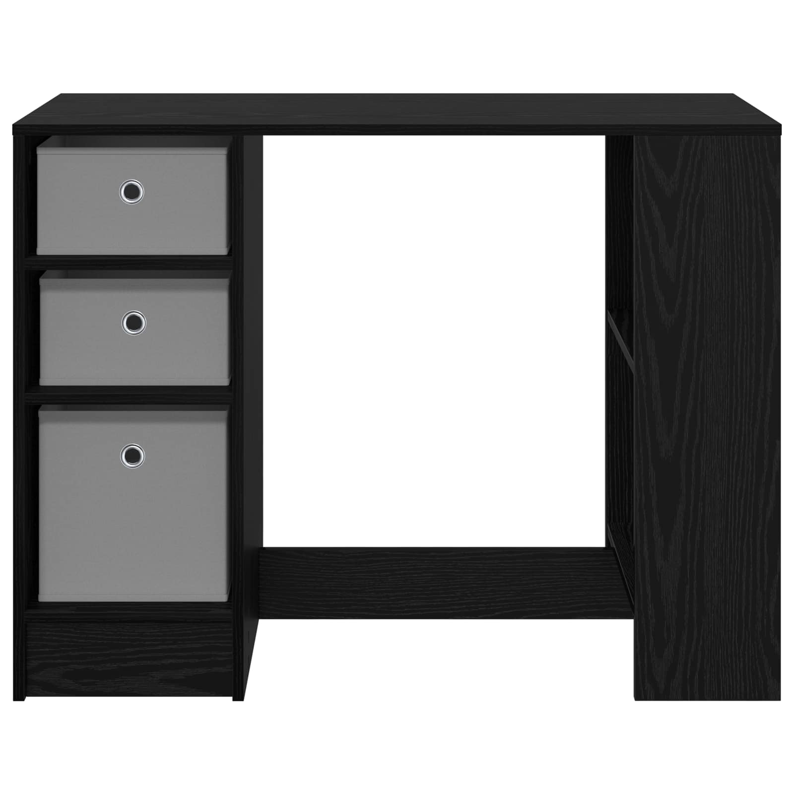 Stol s ladicama Crni hrast 100 x 40 x 75 cm Konstruirano drvo
